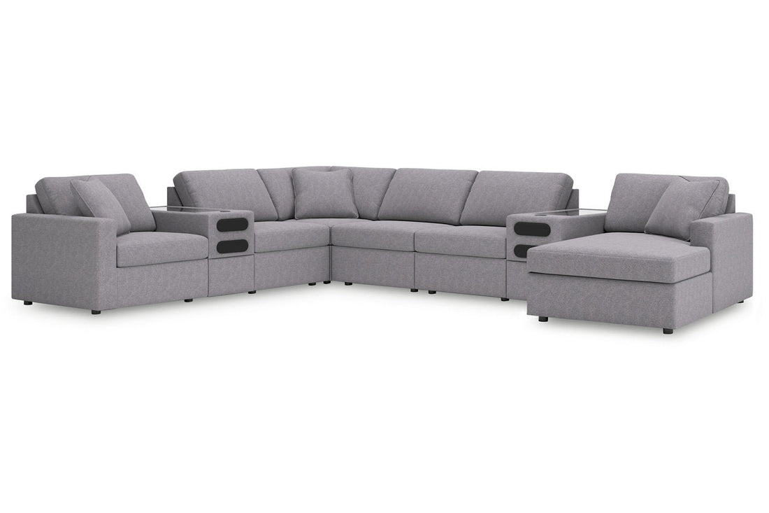 Modmax Granite 8-Piece Sectional with Audio System and Chaise - - Luna Furniture