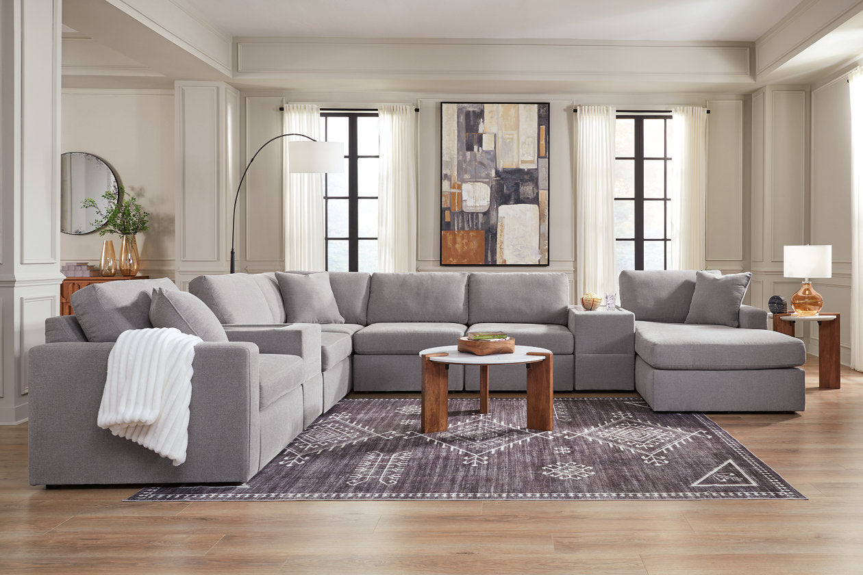 Modmax Granite 8-Piece Sectional with Chaise - - Luna Furniture