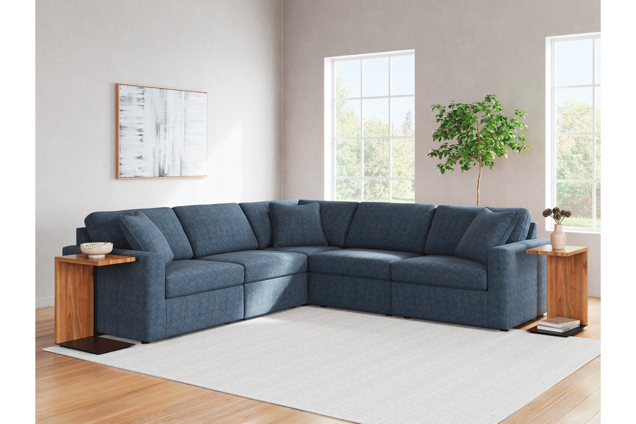 Modmax Ink 5-Piece Sectional and Swivel Glider Recliner - - Luna Furniture