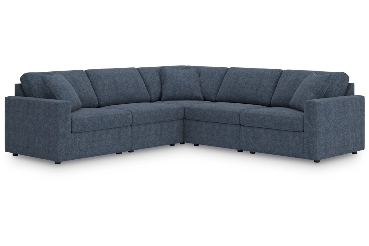 Modmax Ink 5-Piece Sectional and Swivel Glider Recliner - - Luna Furniture