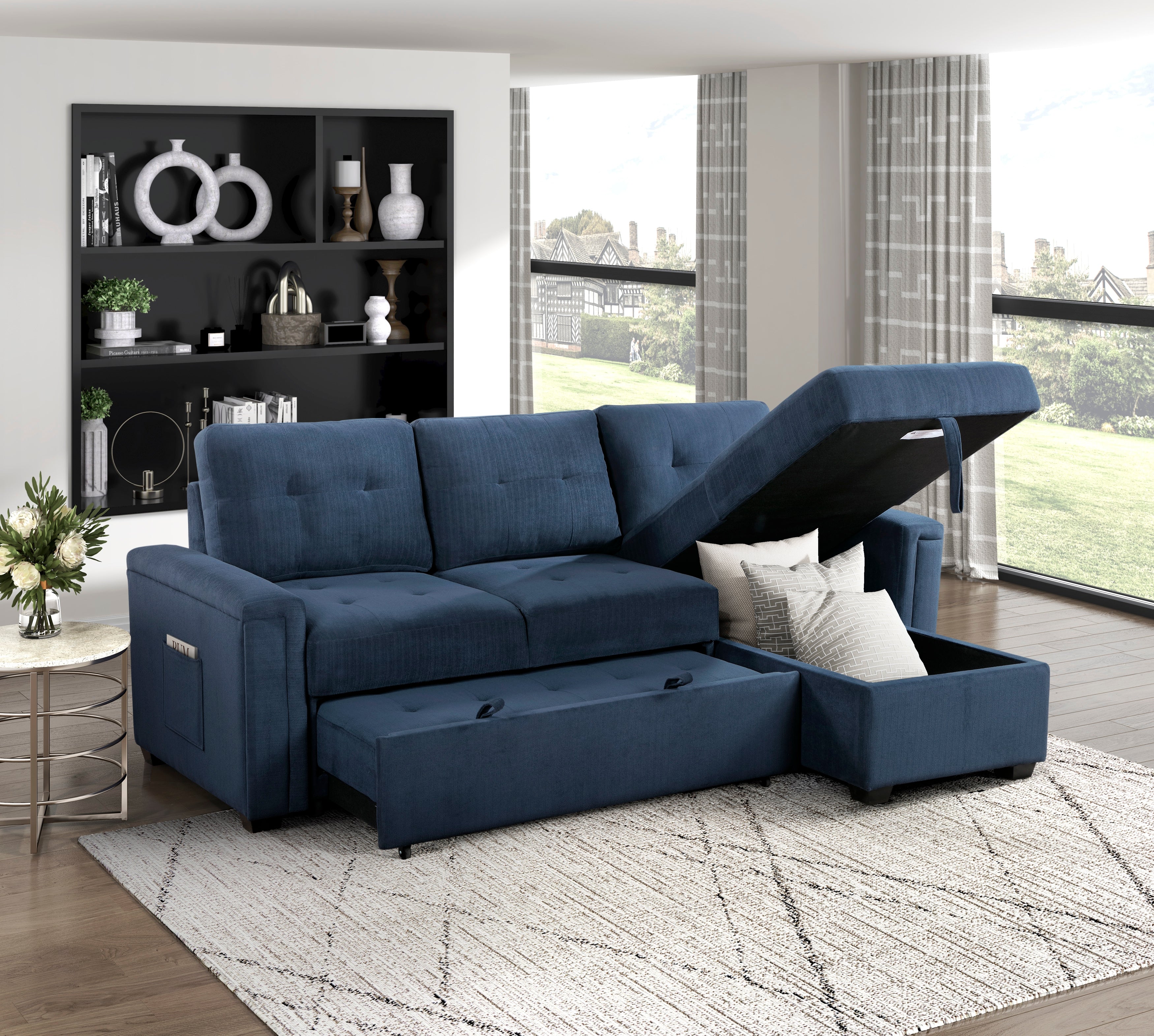 9259*SC (2)Reversible Sectional with Hidden Storage and Pull-out Bed - 9259*SC