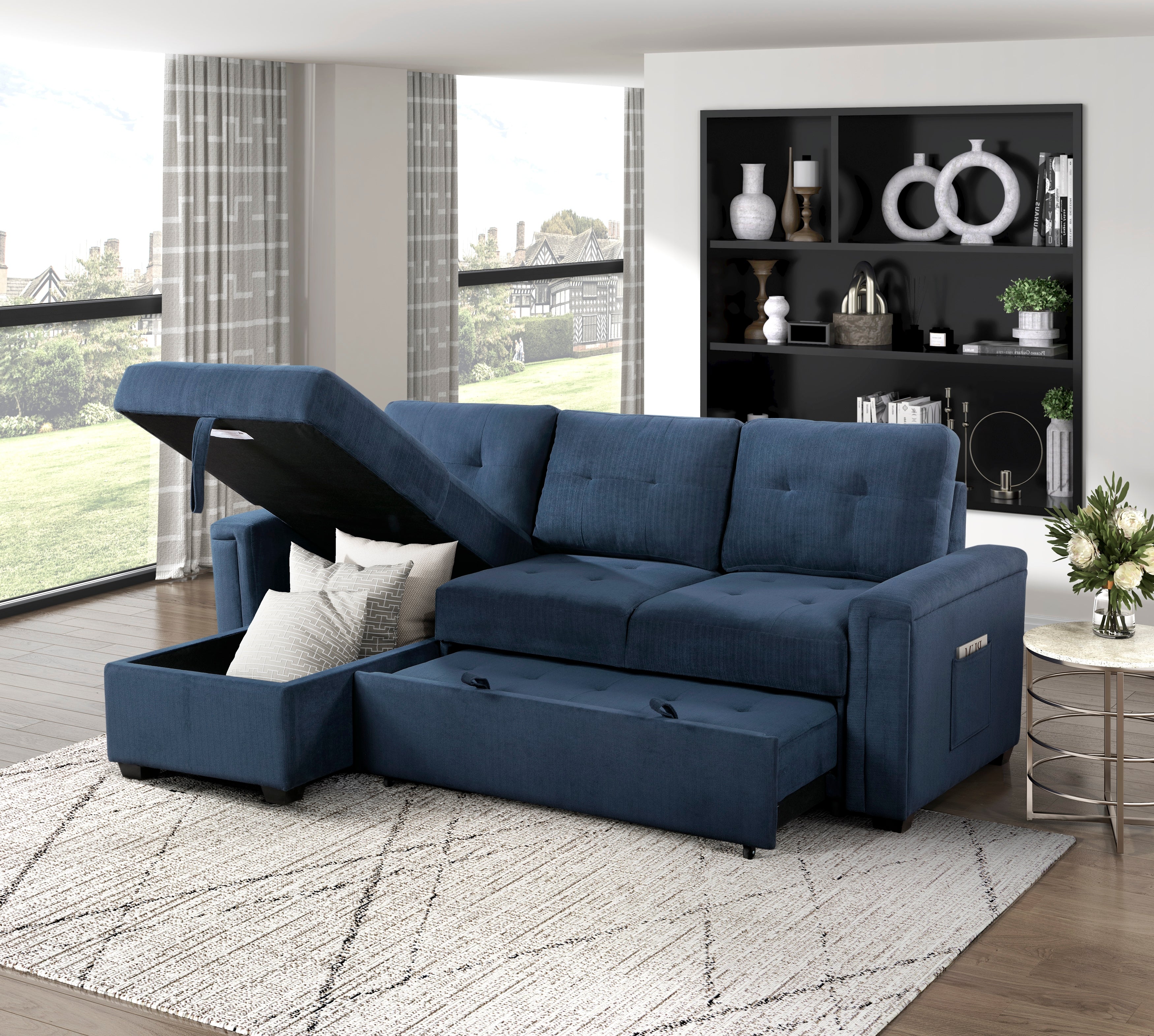 9259*SC (2)Reversible Sectional with Hidden Storage and Pull-out Bed - 9259*SC