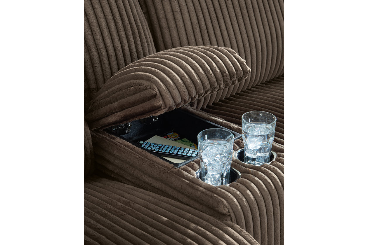 Top Tier Chocolate 6-Piece Reclining Sectional with Chaise - Ashley - Luna Furniture