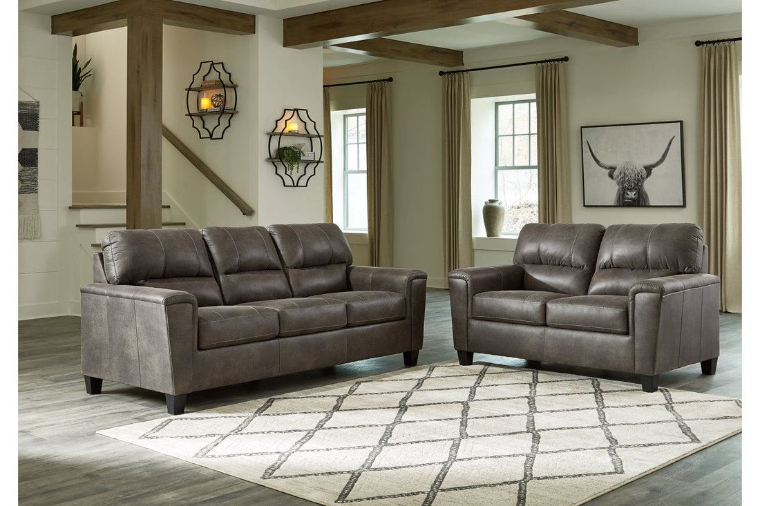 Navi Smoke Sofa and Loveseat - Ashley - Luna Furniture