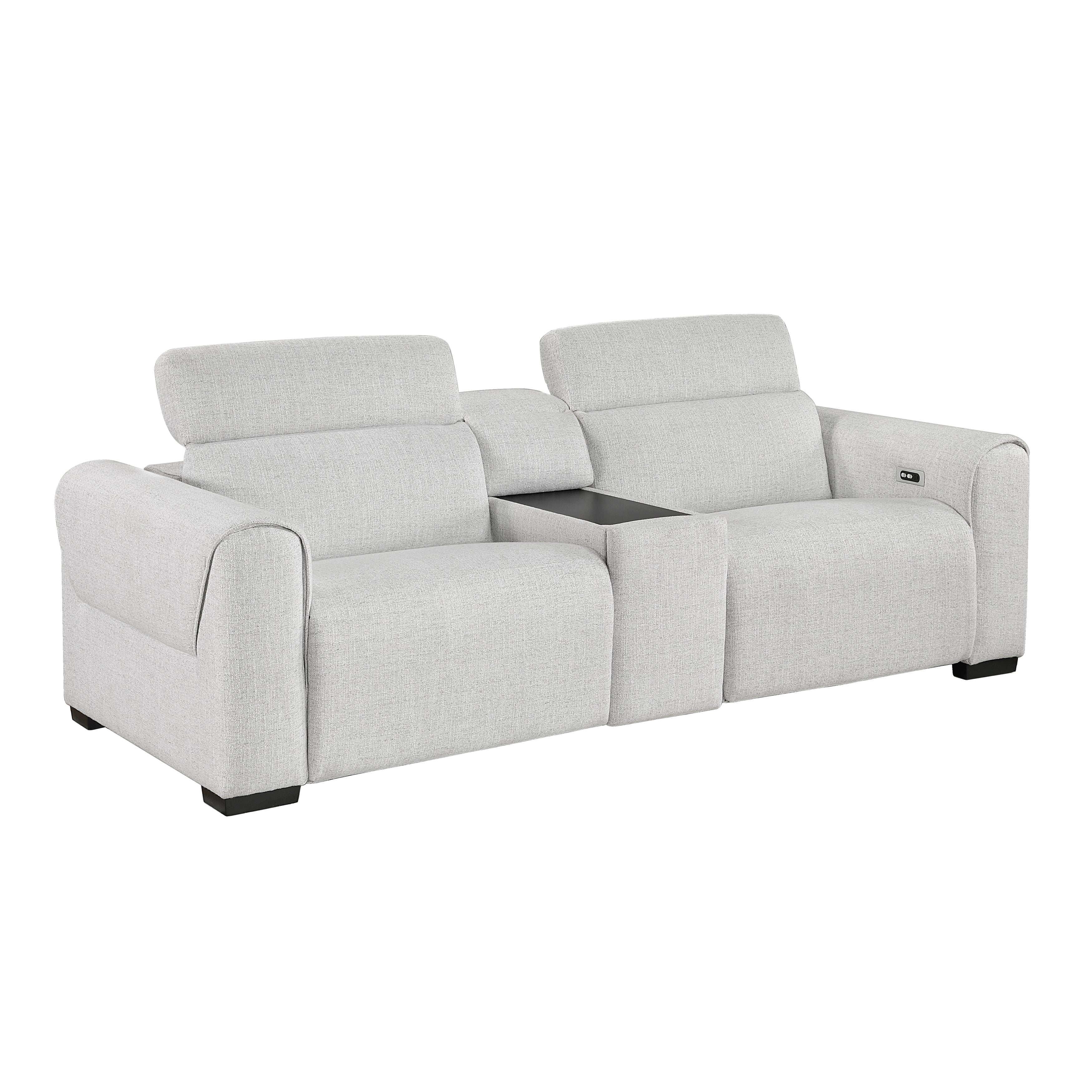 9455CLD-2CNPWH* (3)Power Double Reclining Love Seat with Center Console and Power Headrests, Charging Ports - 9455CLD-2CNPWH*