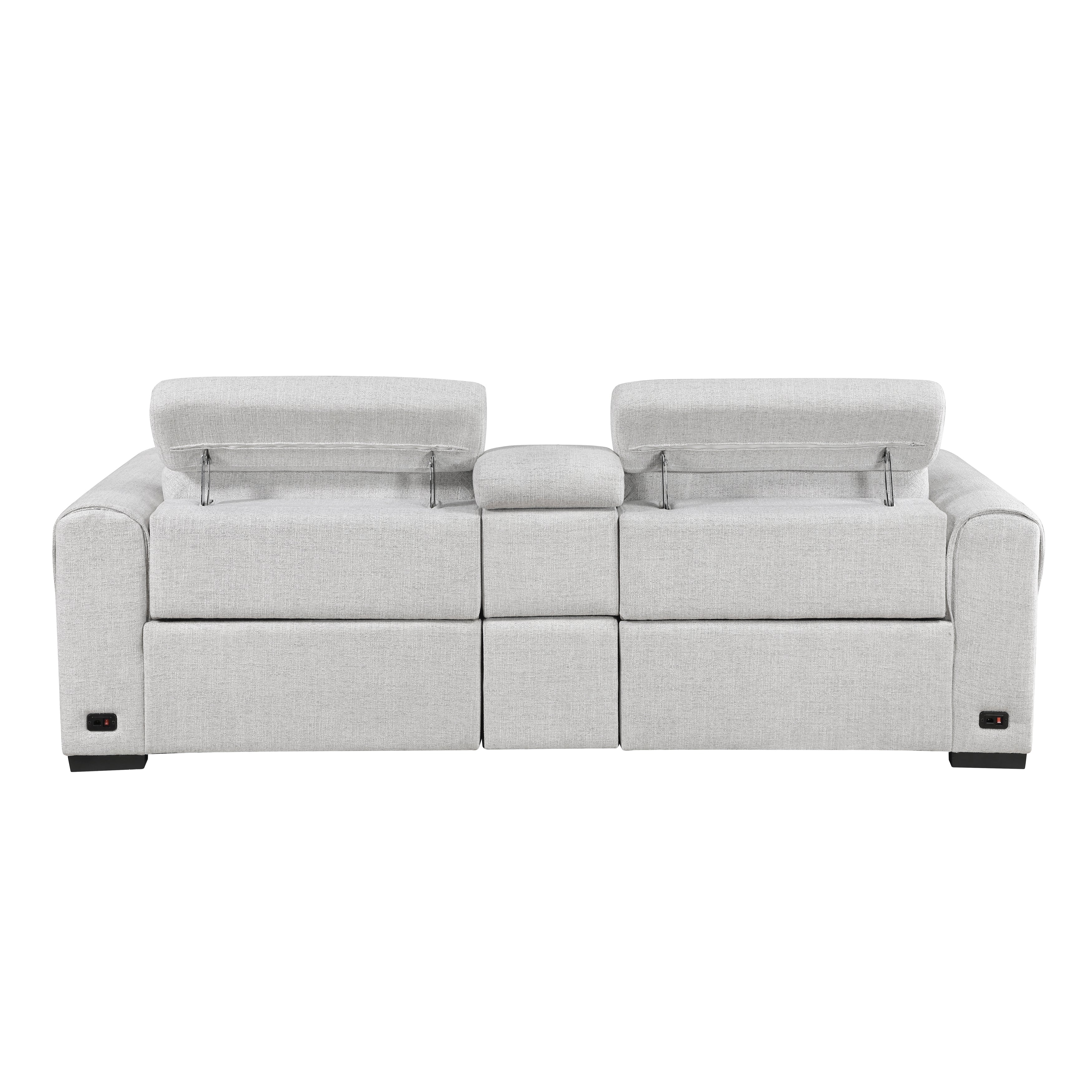 9455CLD-2CNPWH* (3)Power Double Reclining Love Seat with Center Console and Power Headrests, Charging Ports - 9455CLD-2CNPWH*