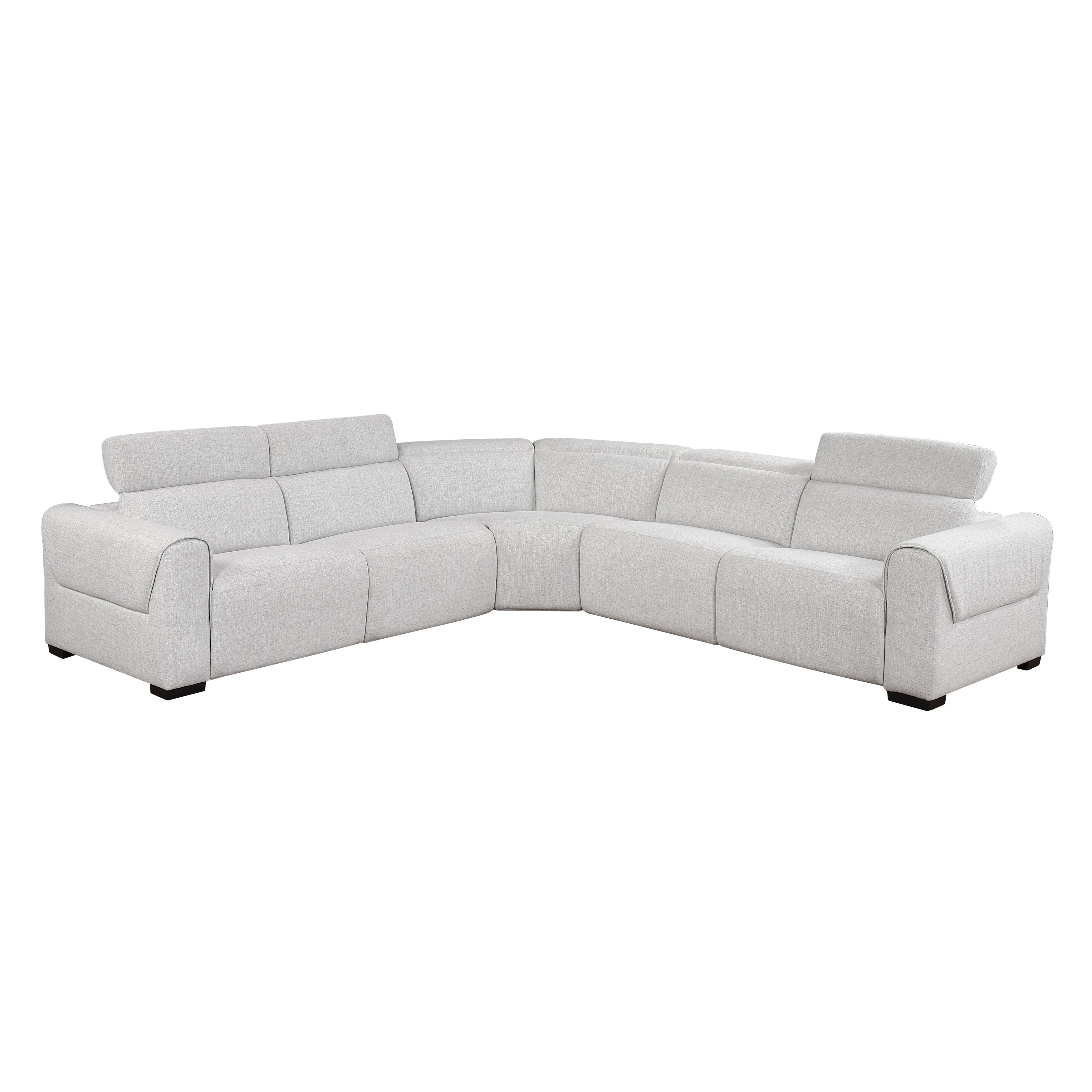 9455CLD*5LRRRPWH (5)5-Piece Modular Power Reclining Sectional with Power Headrests, Charging Ports - 9455CLD*5LRRRPWH