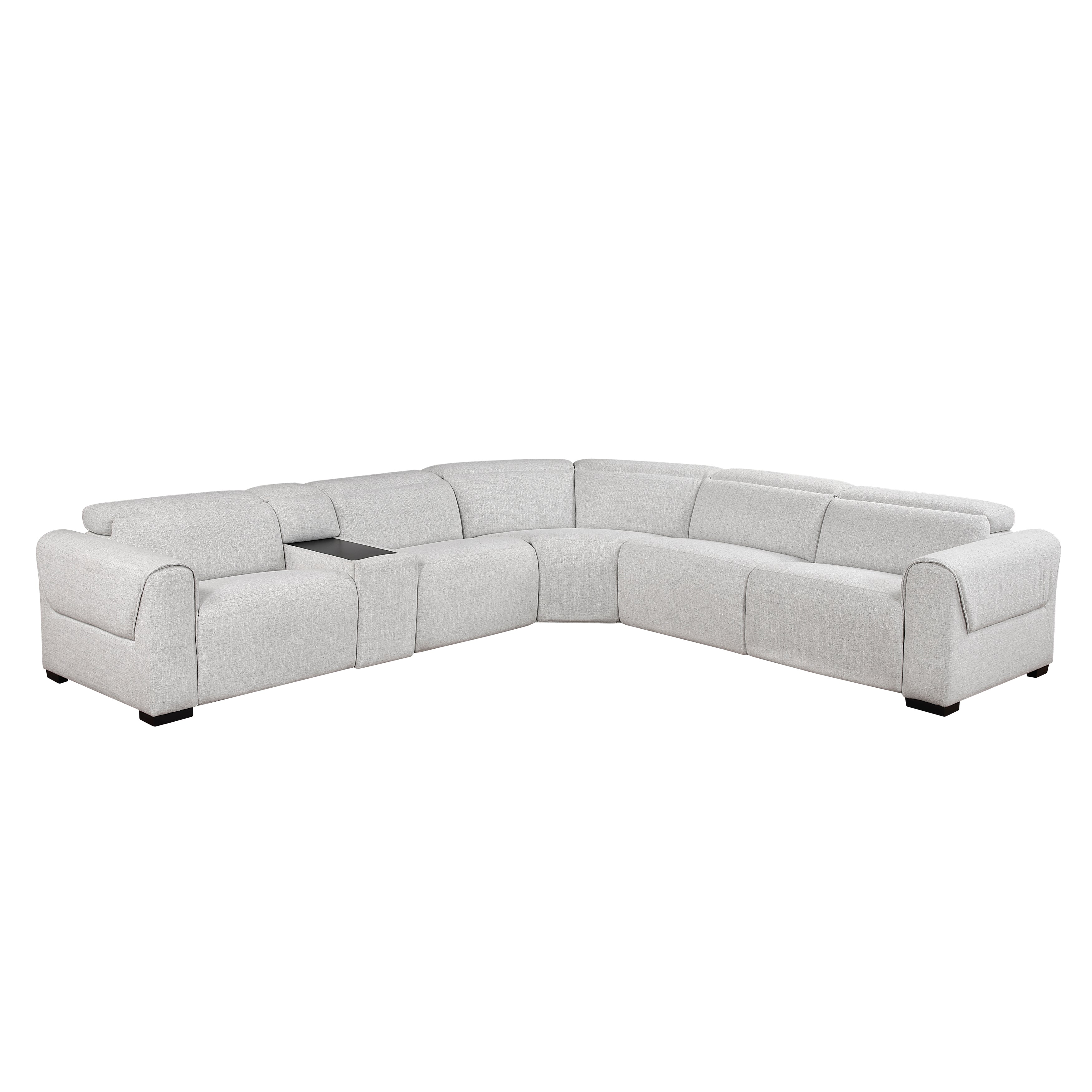 9455CLD*6LRRRPWH (6)6-Piece Modular Power Reclining Sectional with Power Headrests, Charging Ports - 9455CLD*6LRRRPWH