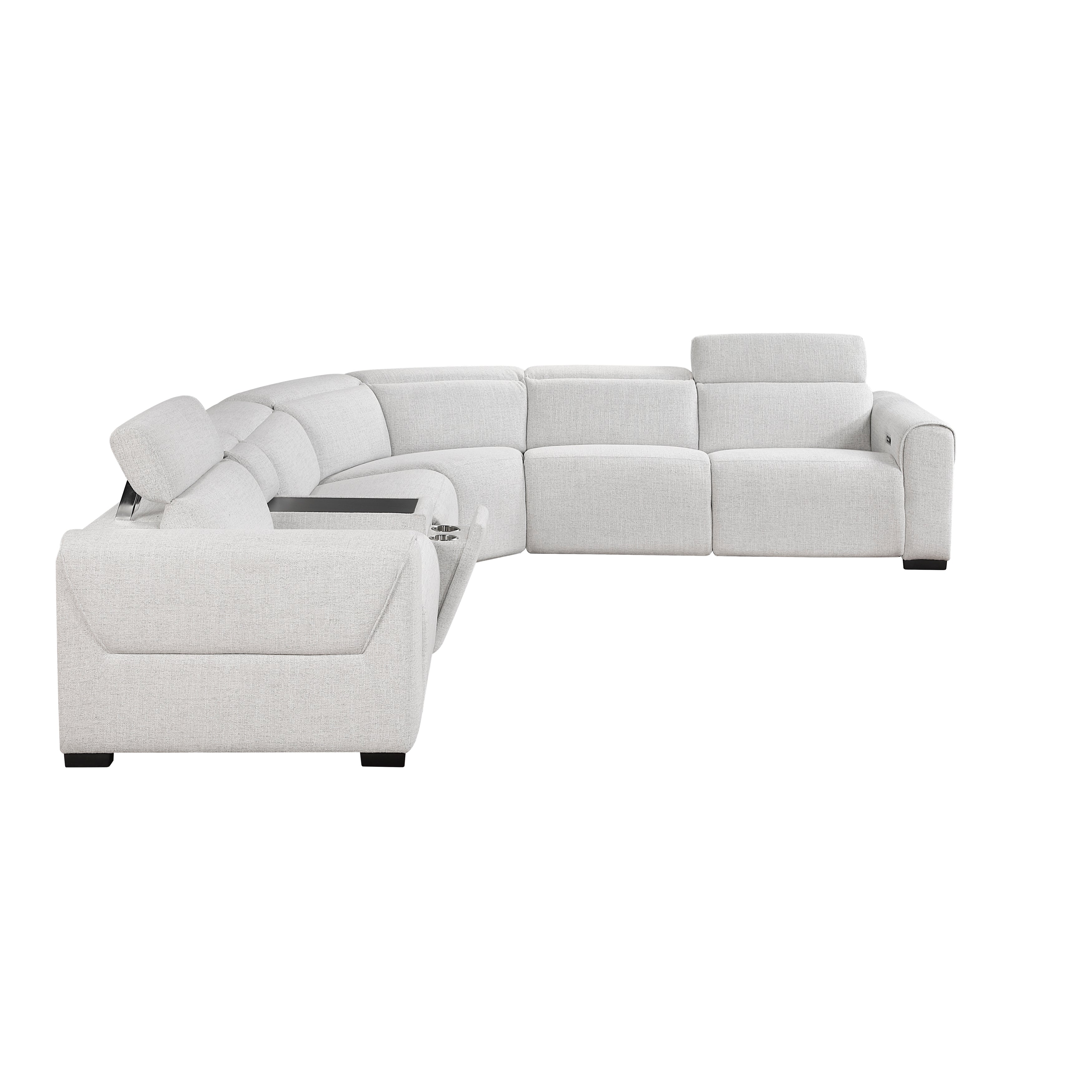9455CLD*6LRRRPWH (6)6-Piece Modular Power Reclining Sectional with Power Headrests, Charging Ports - 9455CLD*6LRRRPWH