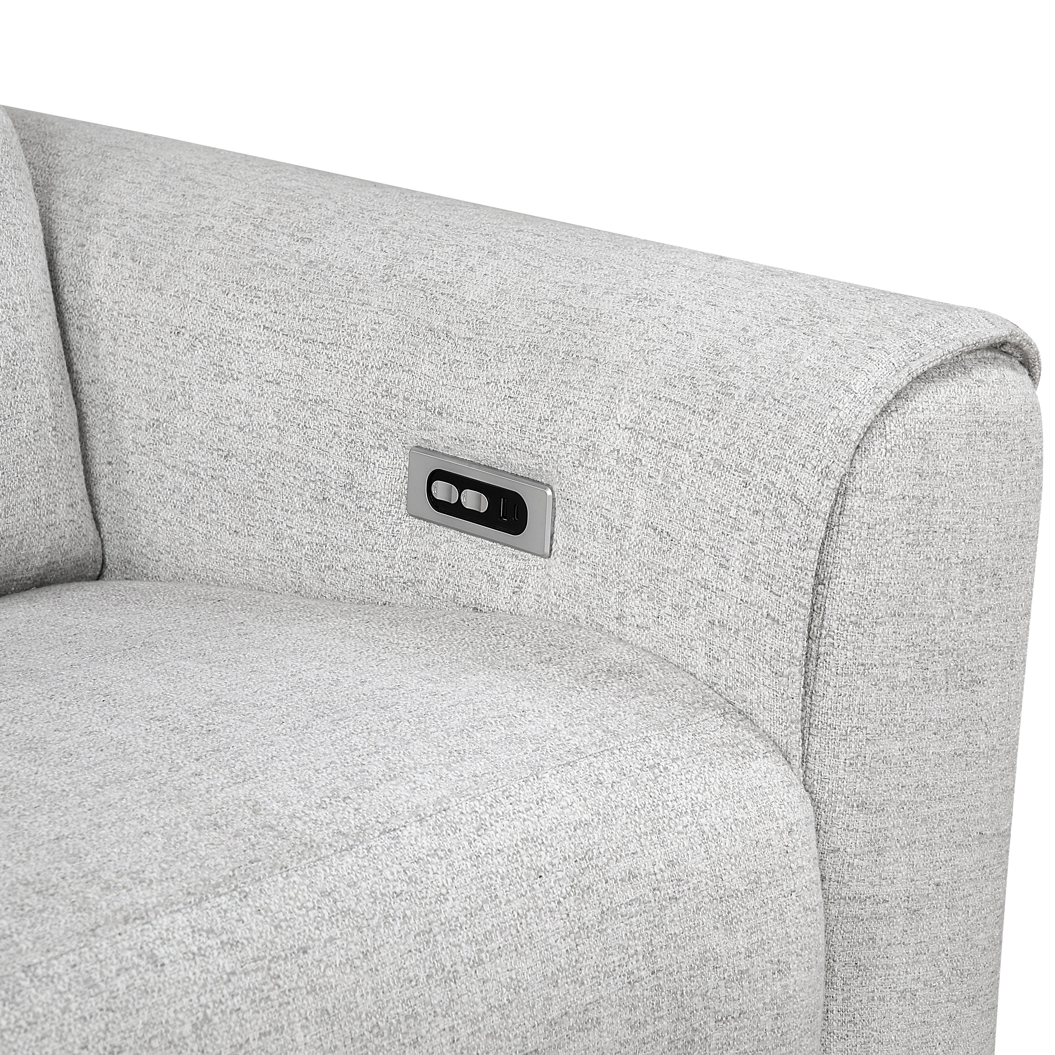 9455CLD-RRPWH (2/6)Power Right Side Reclining Chair with Power Headrest, Charging Ports - 9455CLD-RRPWH