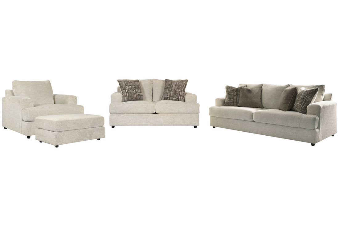Soletren Stone Sofa, Loveseat, Oversized Chair and Ottoman - Ashley - Luna Furniture