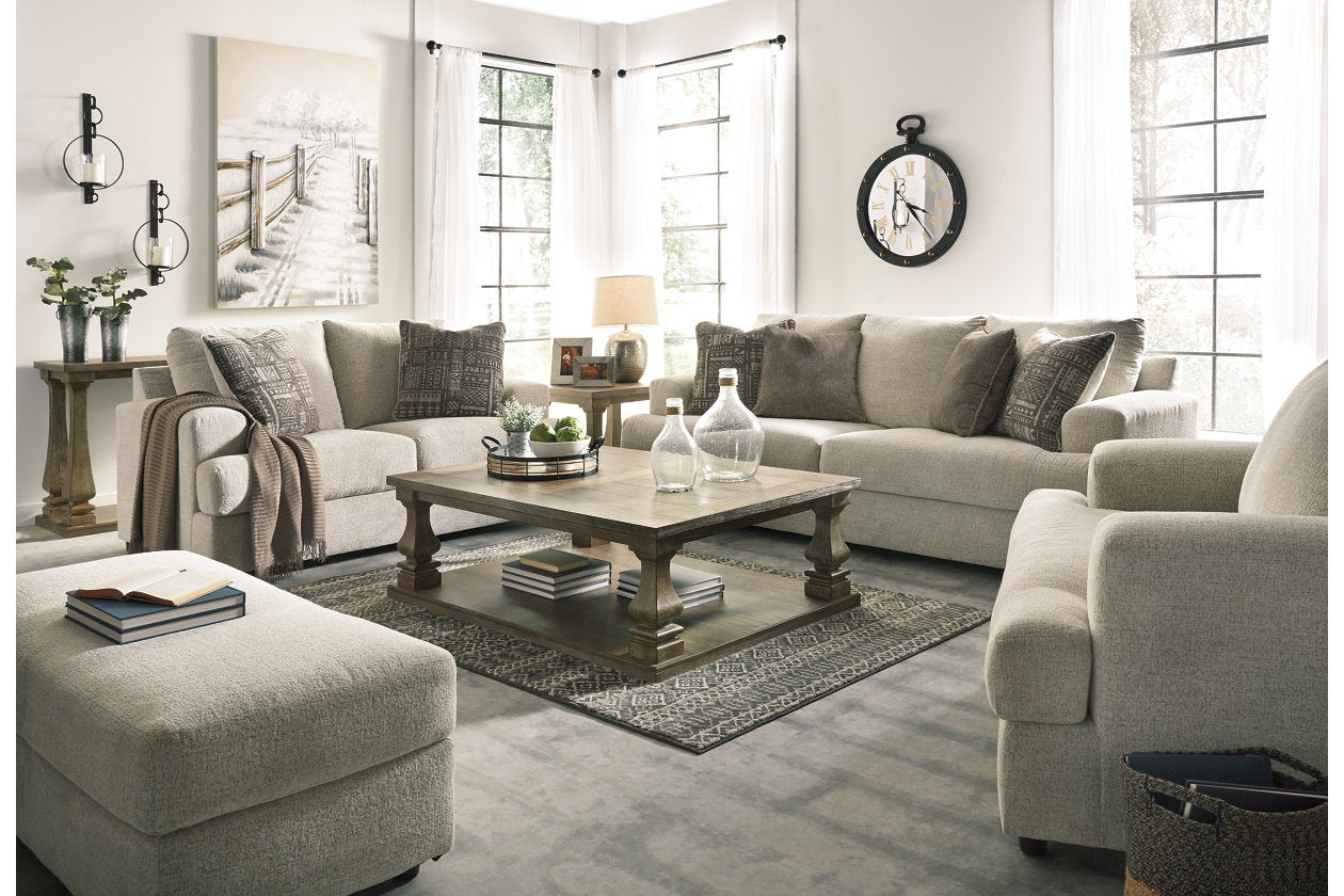 Soletren Stone Sofa, Loveseat, Oversized Chair and Ottoman - Ashley - Luna Furniture