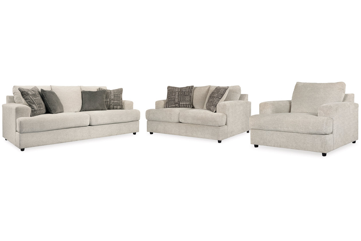 Soletren Stone Sofa, Loveseat and Oversized Chair - Ashley - Luna Furniture