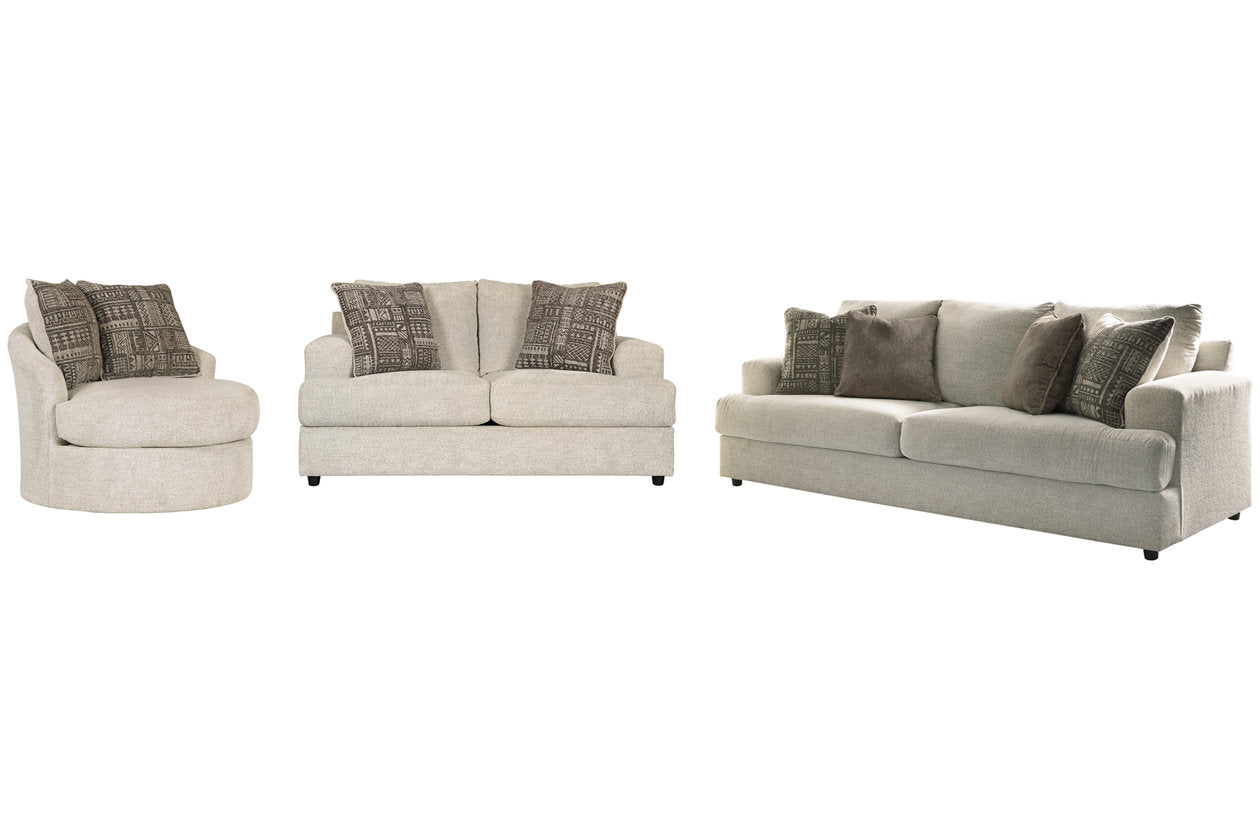 Soletren Stone Sofa, Loveseat and Accent Chair - Ashley - Luna Furniture