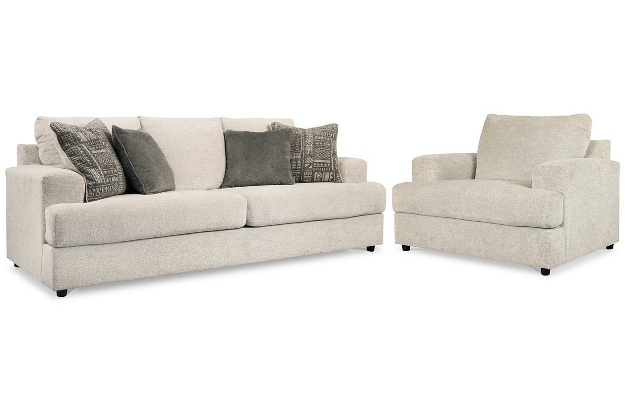 Soletren Stone Sofa Sleeper and Oversized Chair - Ashley - Luna Furniture
