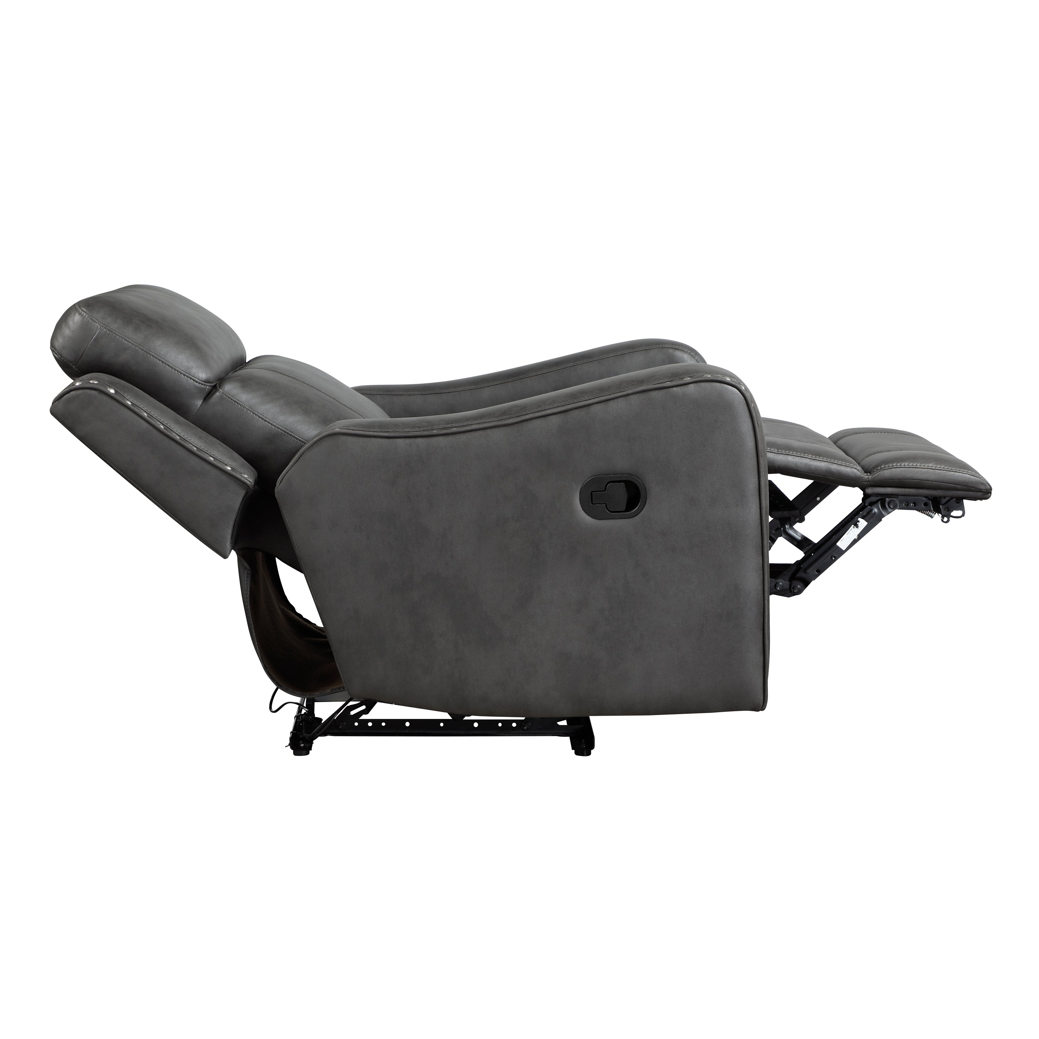 Kellen Smoky Gray Double Reclining Living Room Set from Homelegance - Luna Furniture