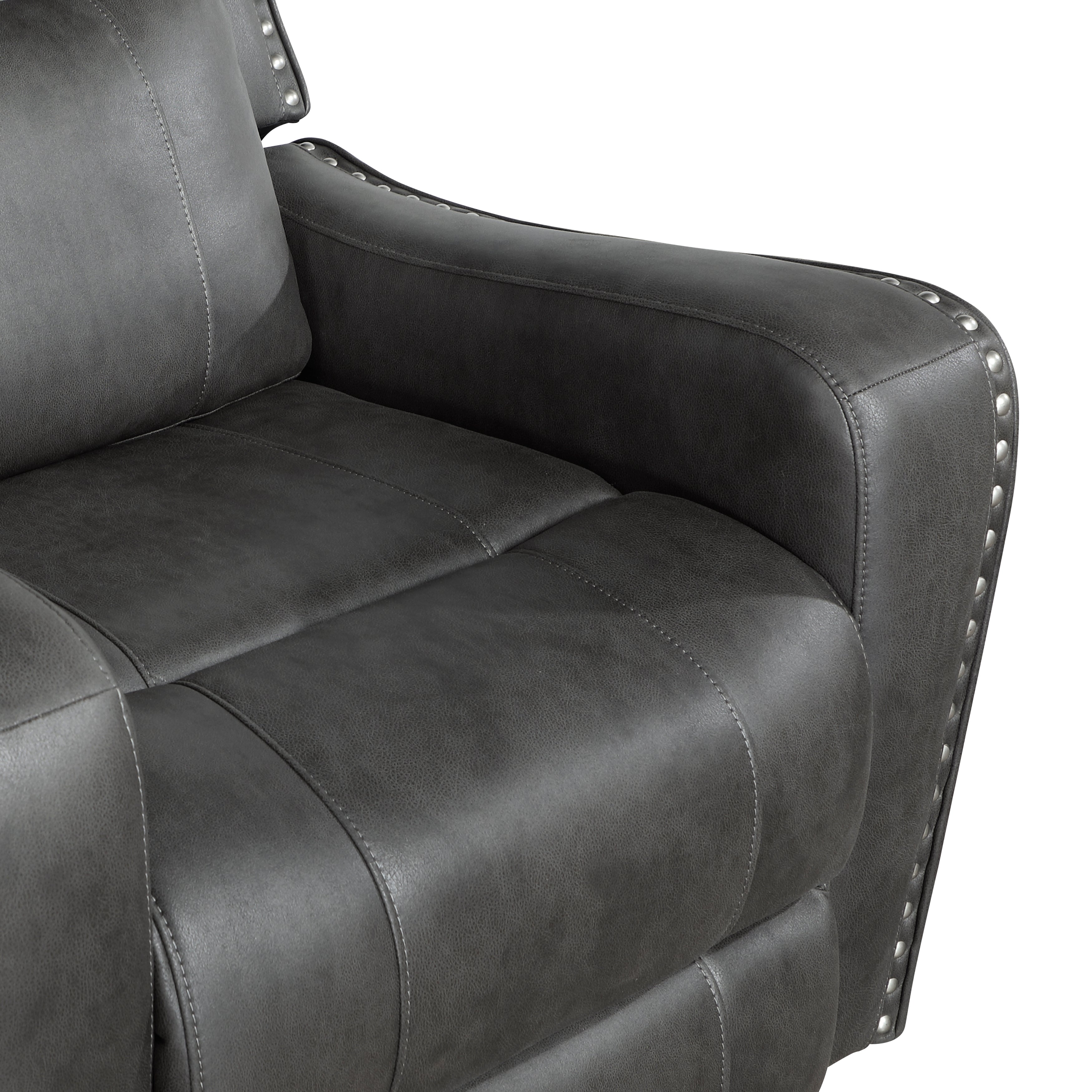 Kellen Smoky Gray Power Double Reclining Living Room Set from Homelegance - Luna Furniture