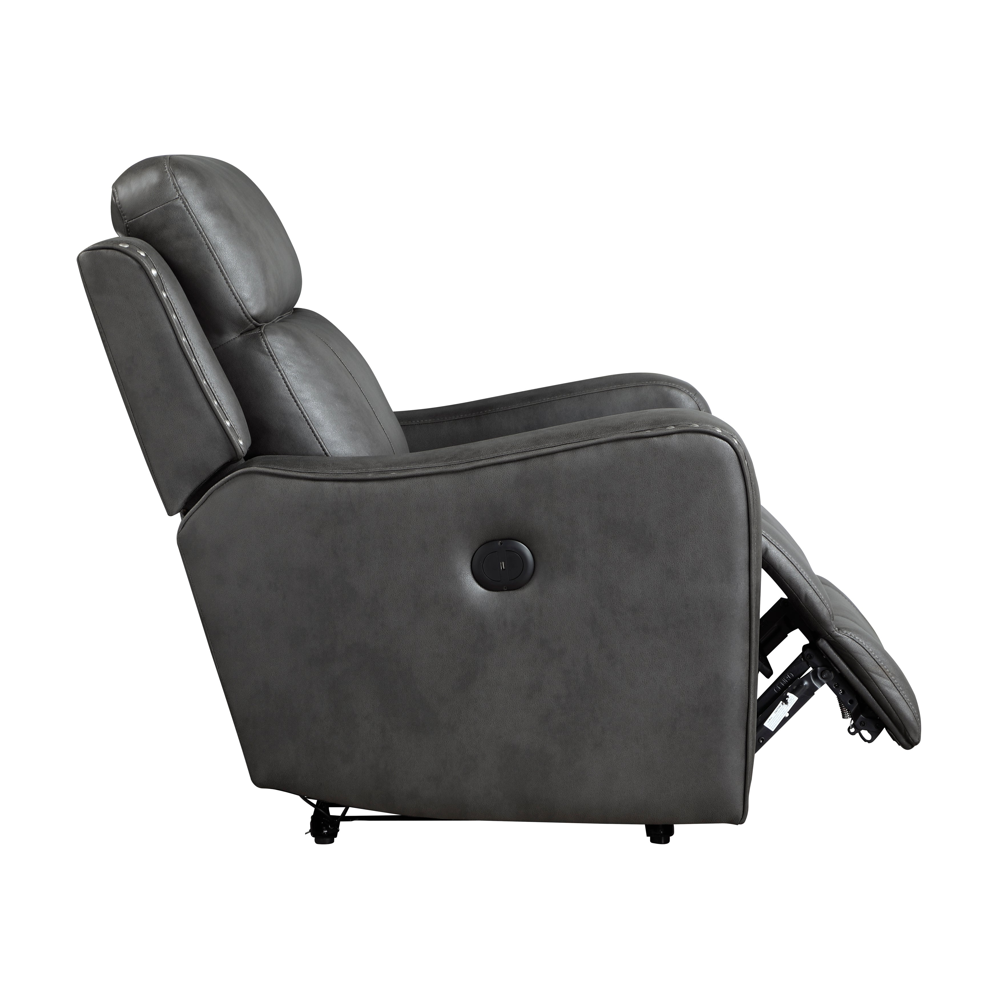 Kellen Smoky Gray Power Double Reclining Living Room Set from Homelegance - Luna Furniture