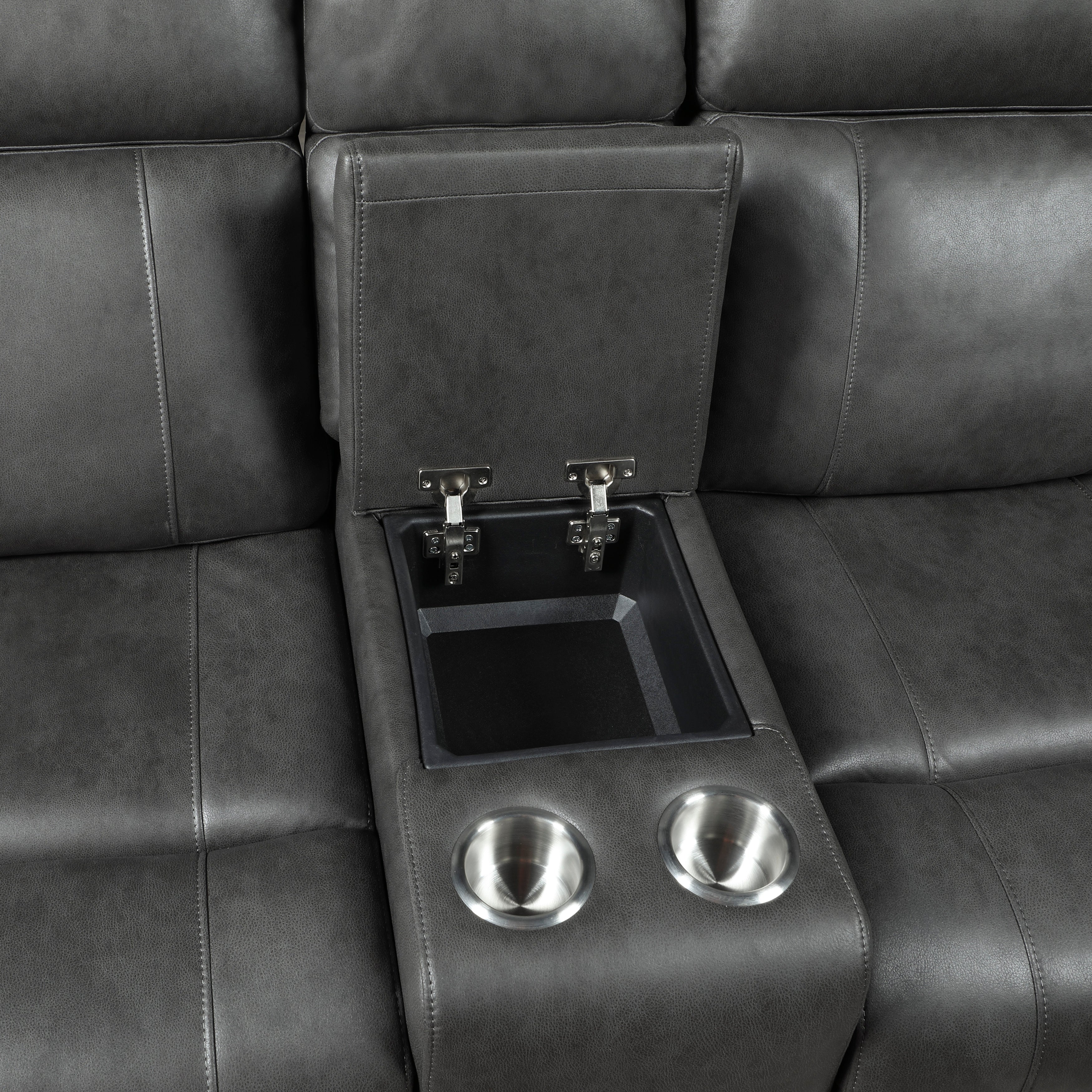 Kellen Smoky Gray Power Double Reclining Living Room Set from Homelegance - Luna Furniture