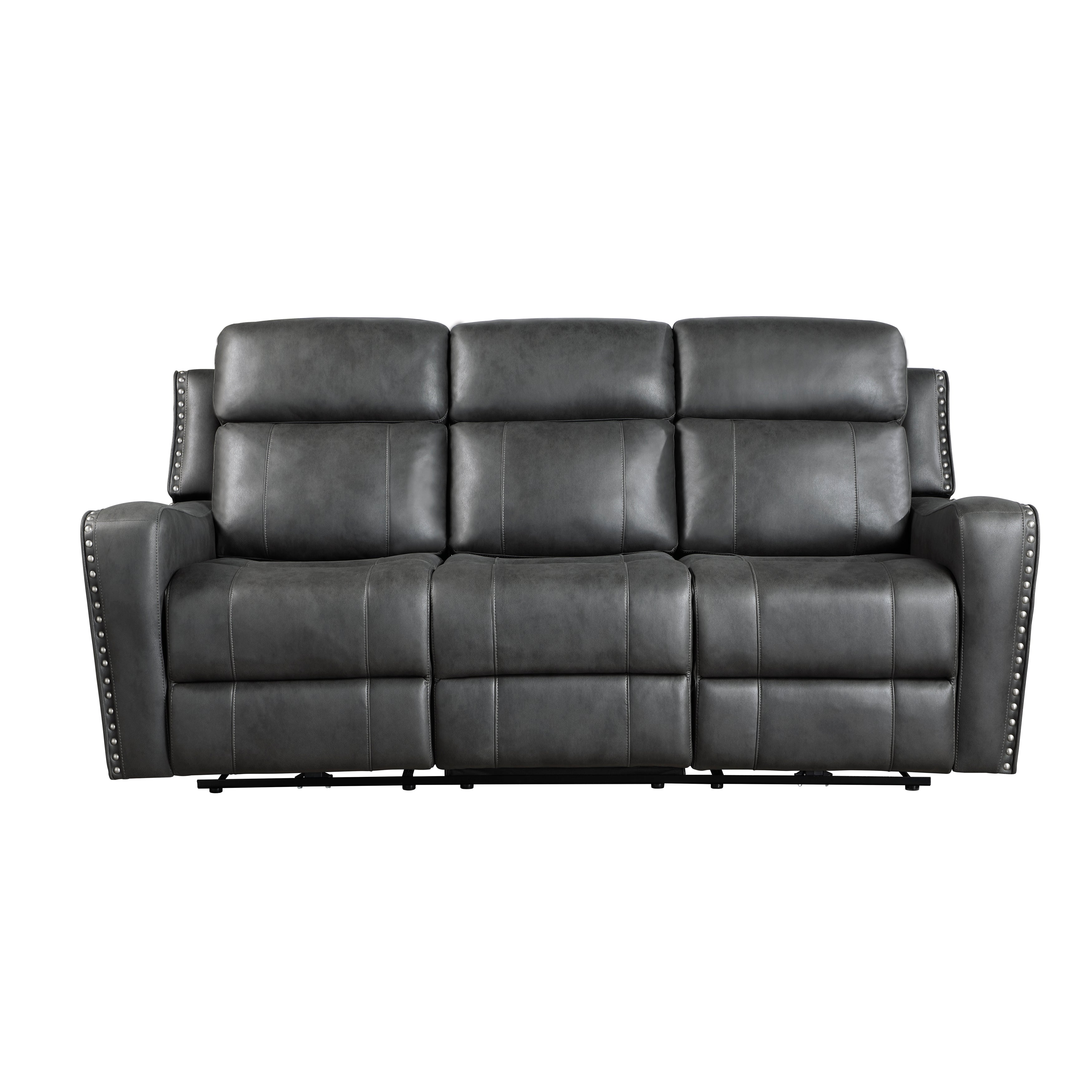 Kellen Smoky Gray Power Double Reclining Living Room Set from Homelegance - Luna Furniture
