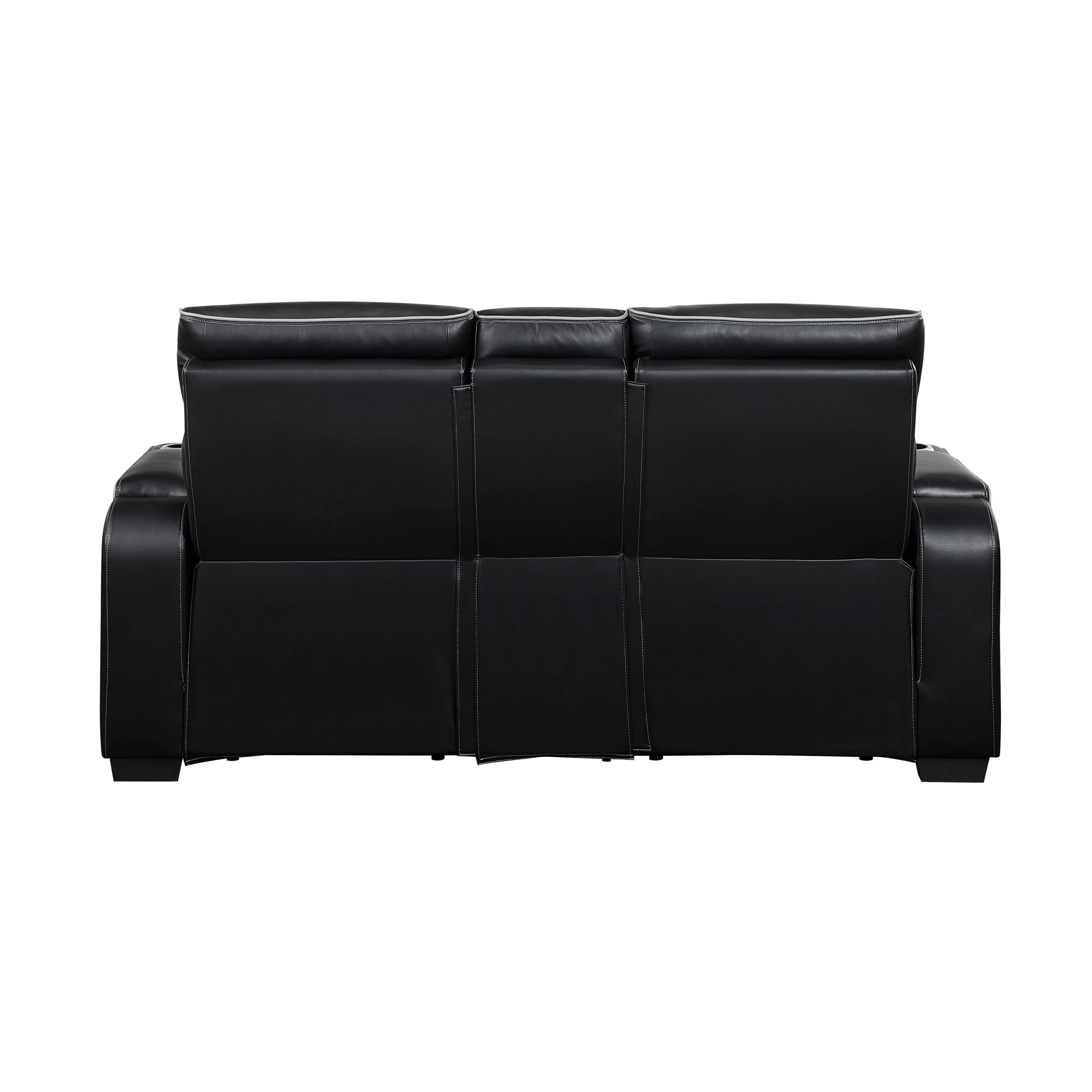 9516BLK*2PWH 2pc Set: Sofa, Love (Power) - 9516BLK*2PWH