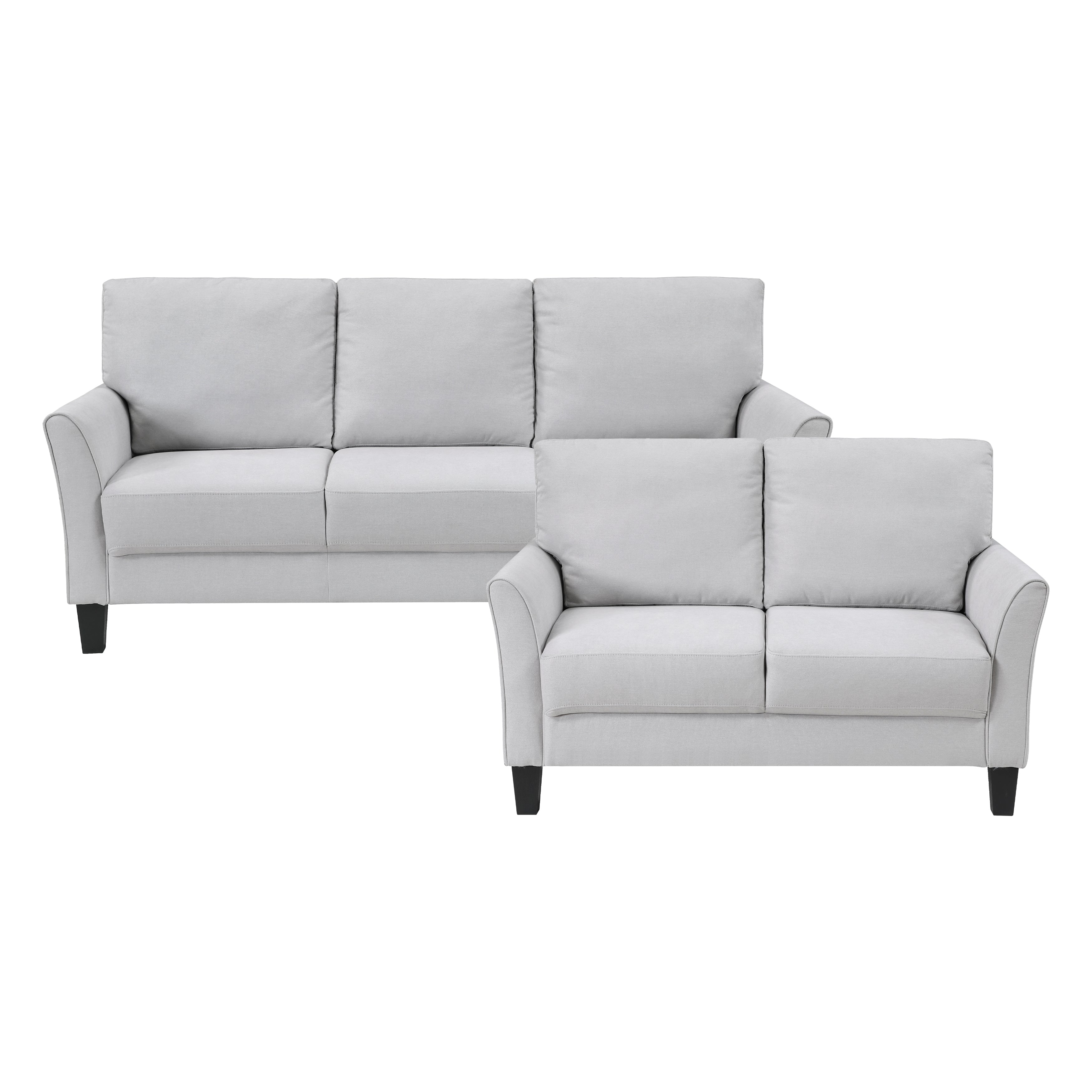 9519GRY*2 2pc Set: Sofa, Love - 9519GRY*2