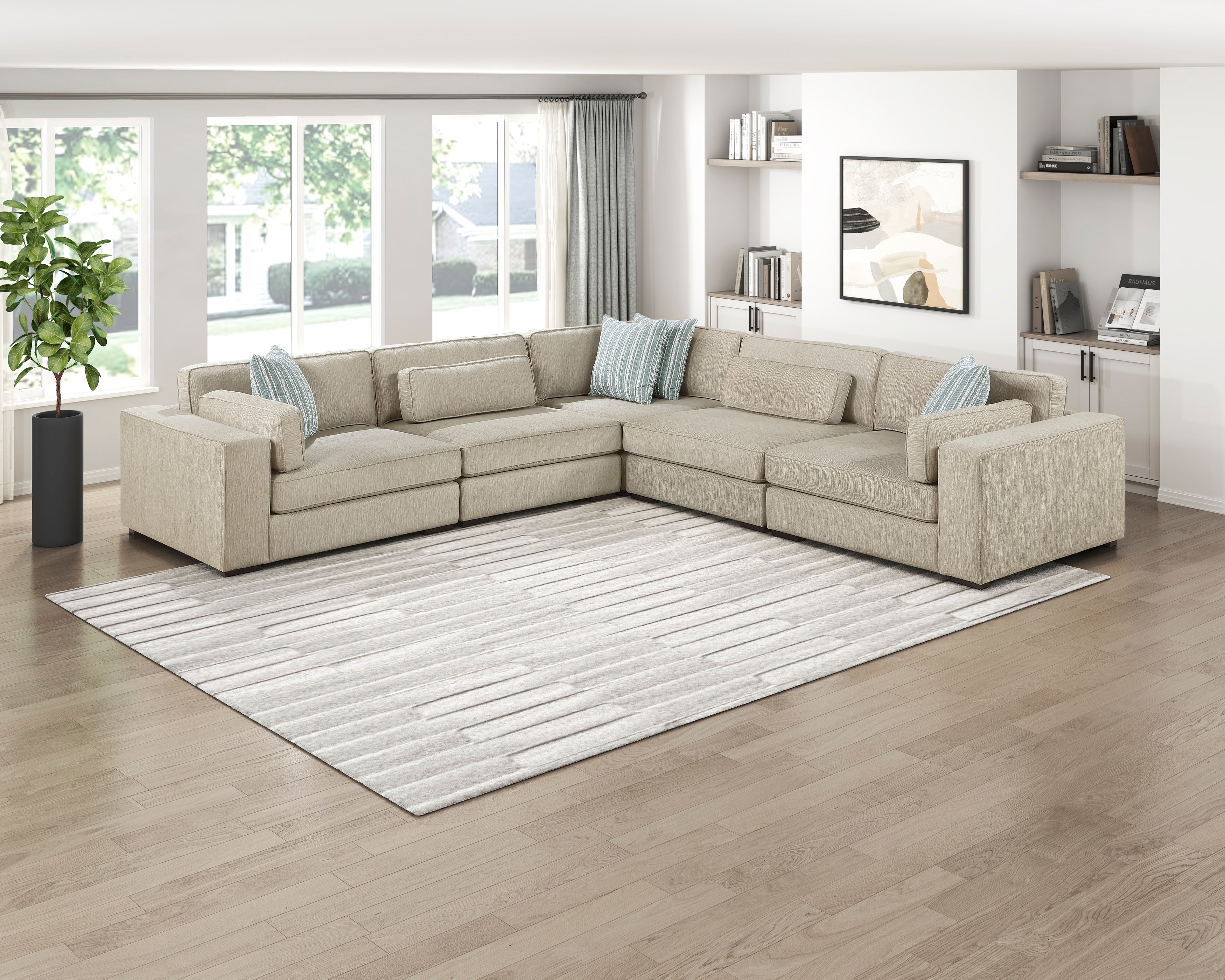 9535PT*51L1R (5)5-Piece Sectional - 9535PT*51L1R