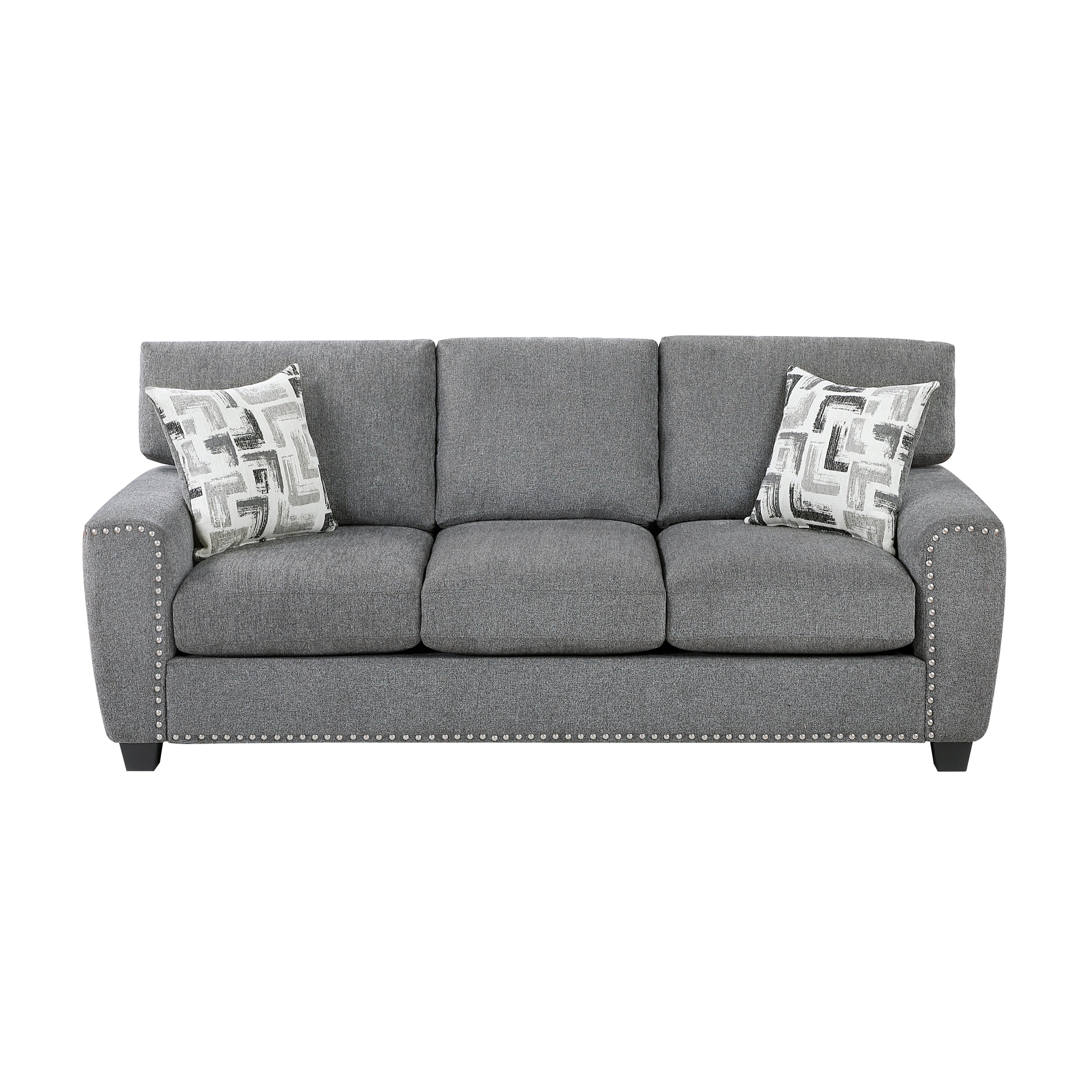 9538DGY*2 2pc Set: Sofa, Love - 9538DGY*2