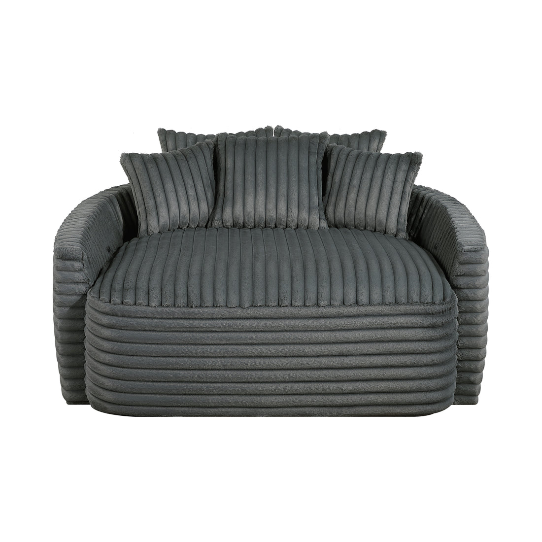 9539DGY-5* (2)Oversized Chaise Lounge - 9539DGY-5*