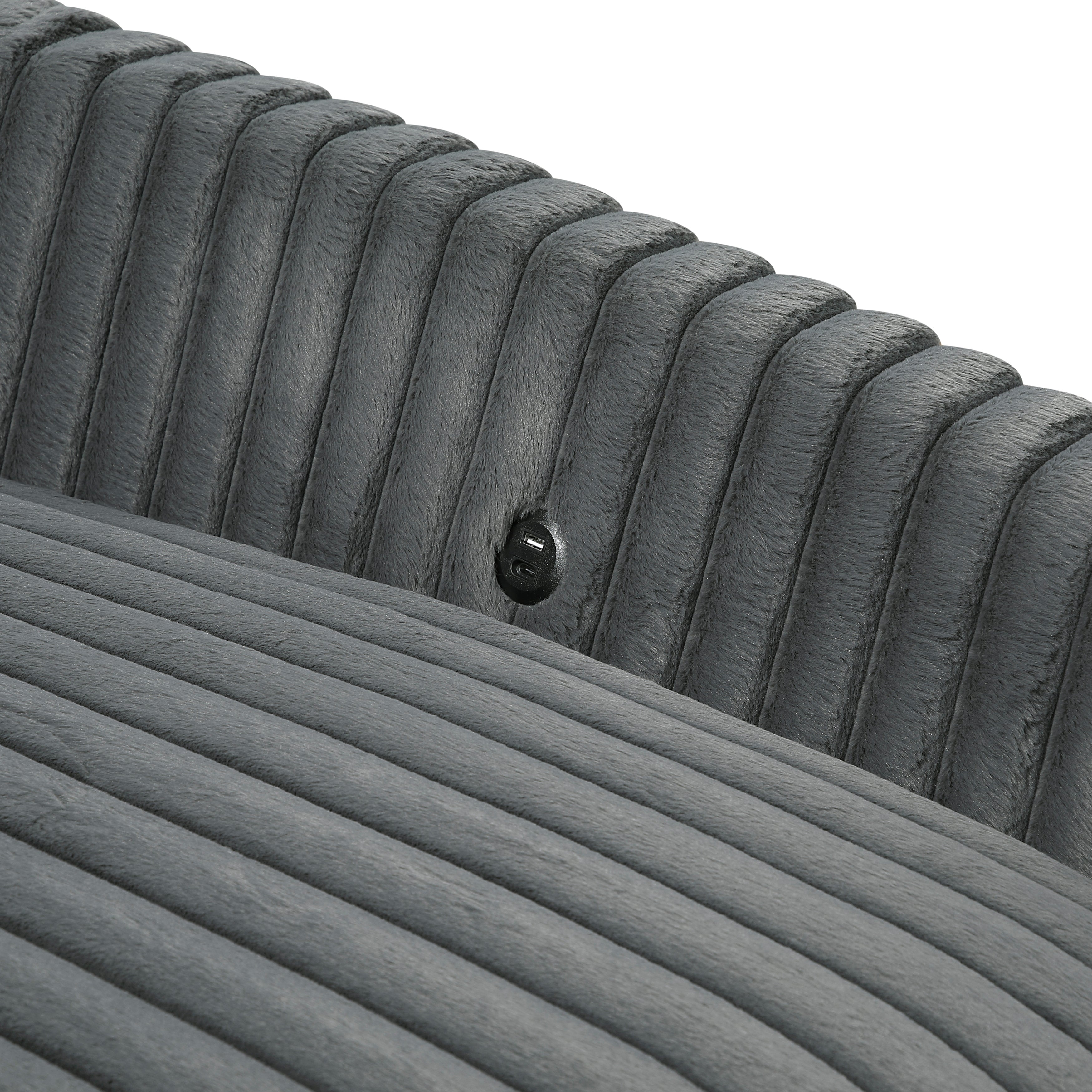 9539DGY-5* (2)Oversized Chaise Lounge - 9539DGY-5*