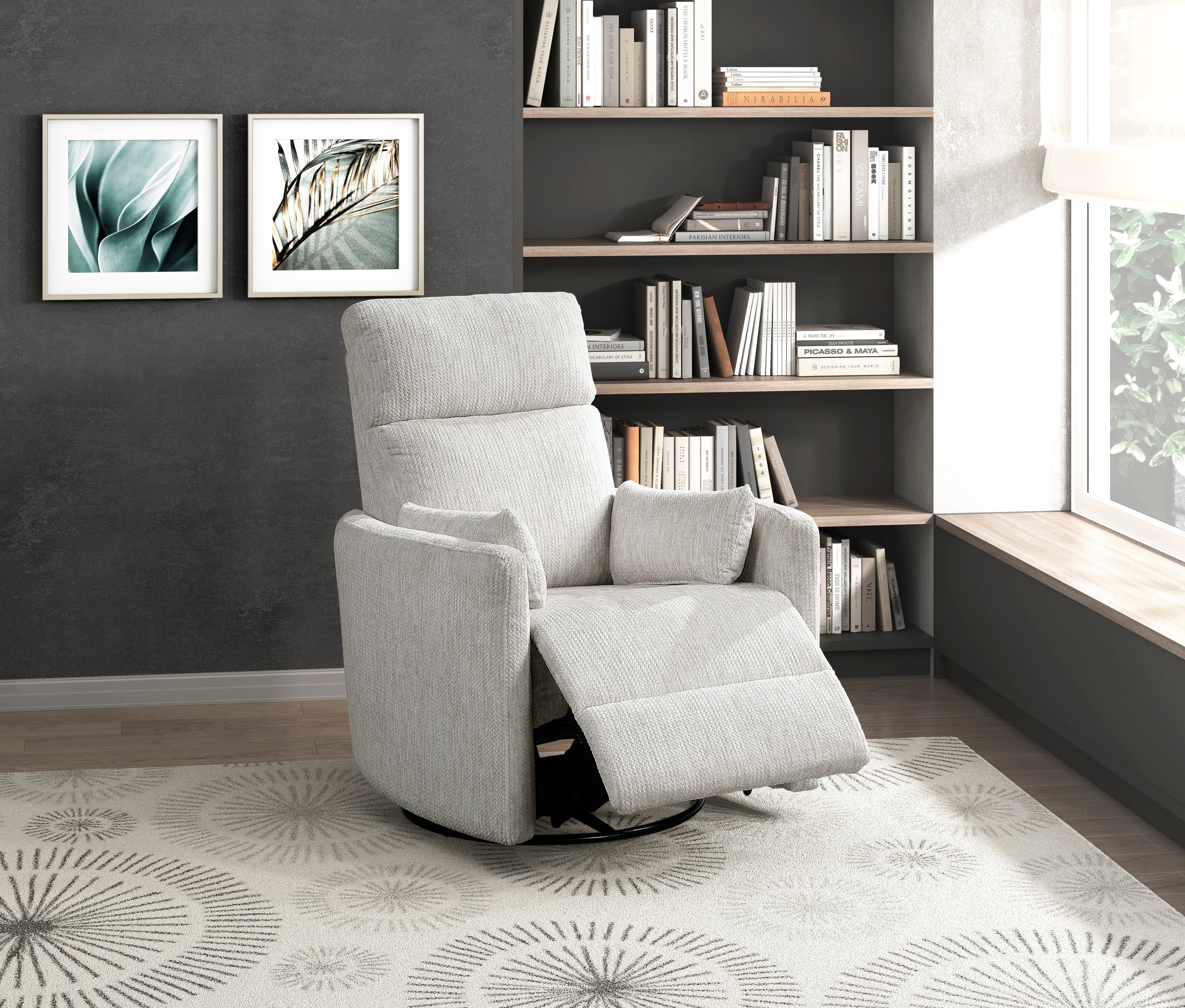 9555BEG-1SW Swivel Glider Reclining Chair - 9555BEG-1SW