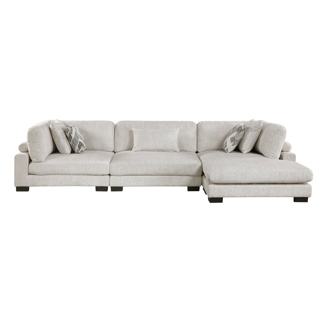 9555BEG*3CRACVC (3)3-Piece Modular Sectional with Chaise - 9555BEG*3CRACVC