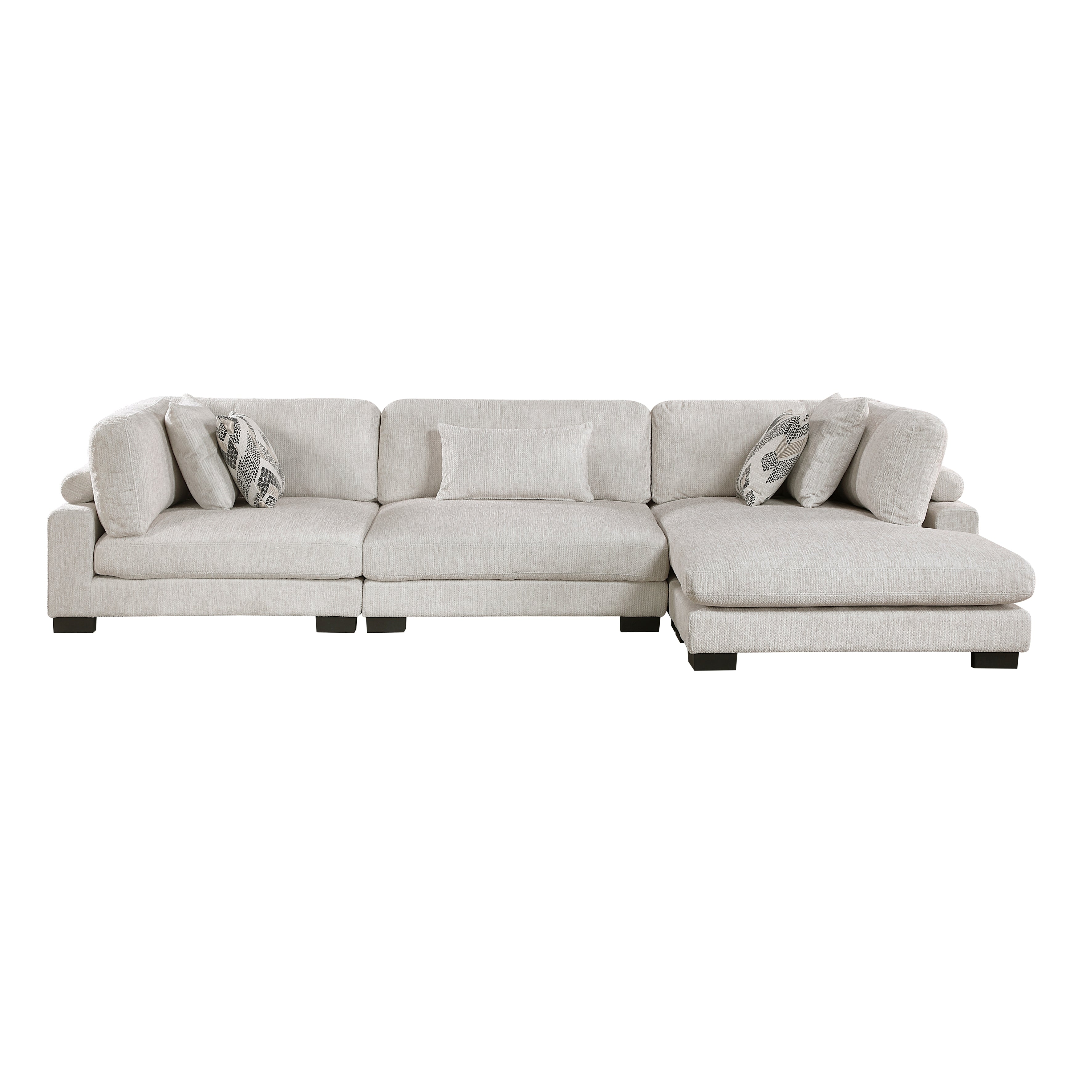9555BEG*3CRACVC (3)3-Piece Modular Sectional with Chaise - 9555BEG*3CRACVC