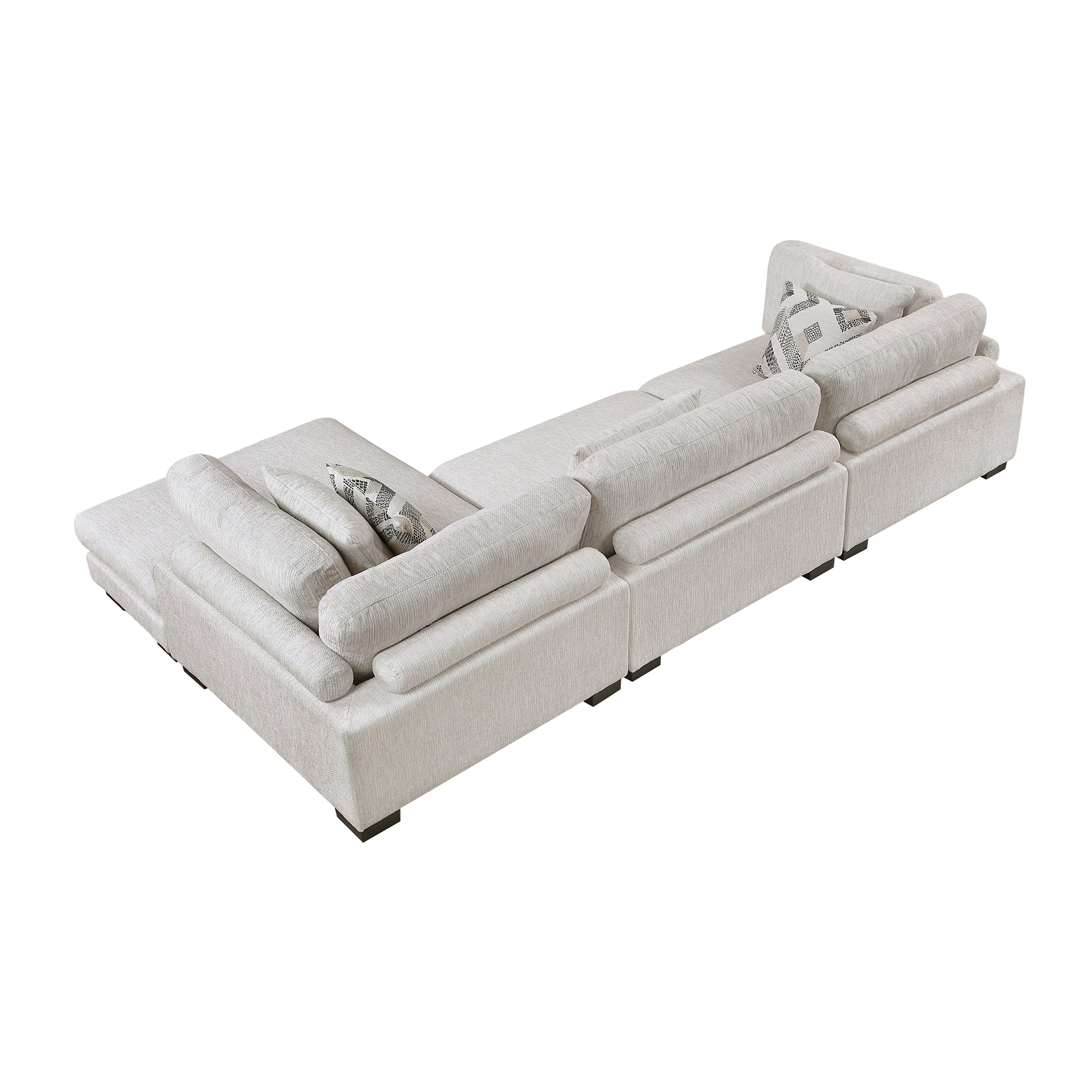 9555BEG*3CRACVC (3)3-Piece Modular Sectional with Chaise - 9555BEG*3CRACVC