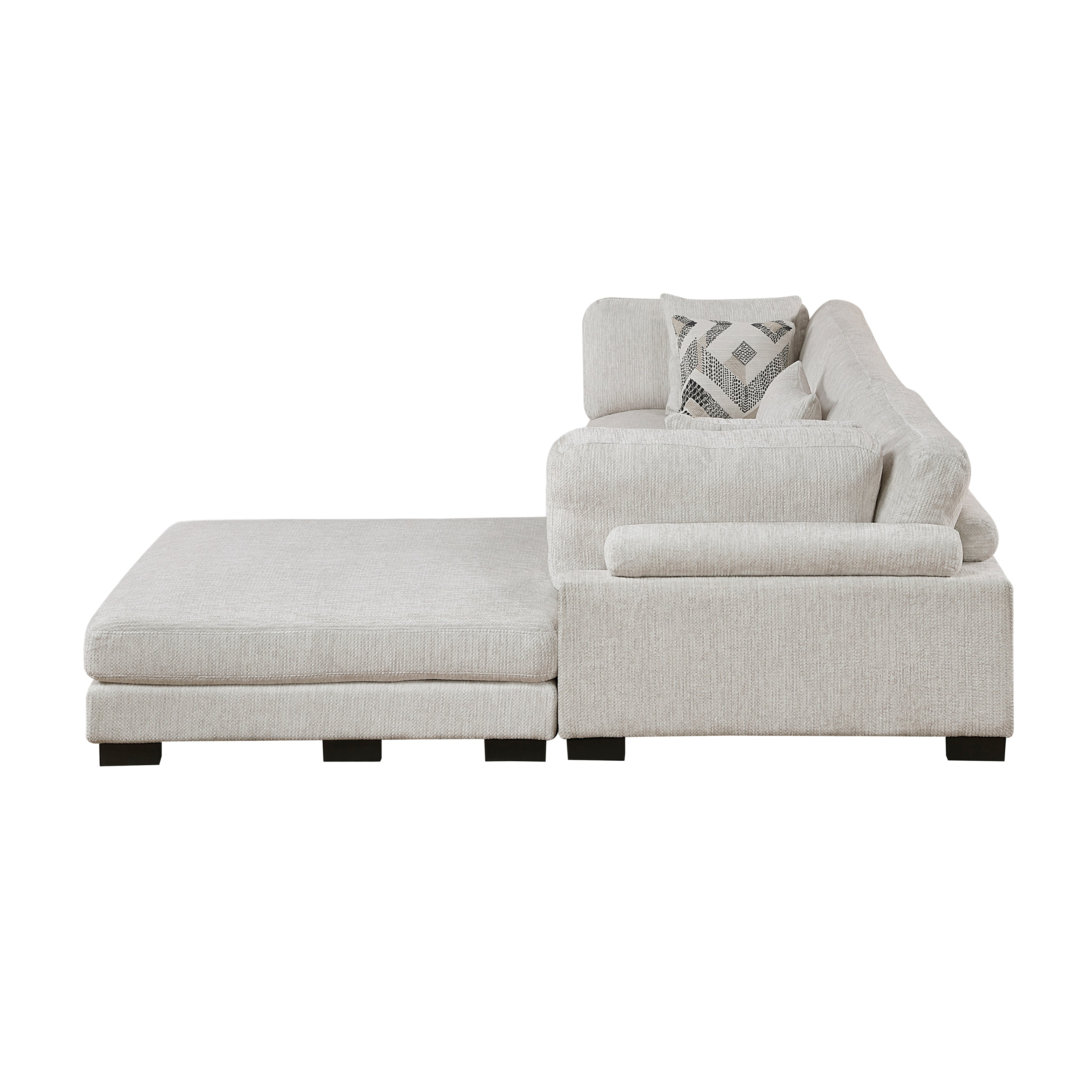 9555BEG*42CRACOT (4)4-Piece Modular Sectional with Ottoman - 9555BEG*42CRACOT