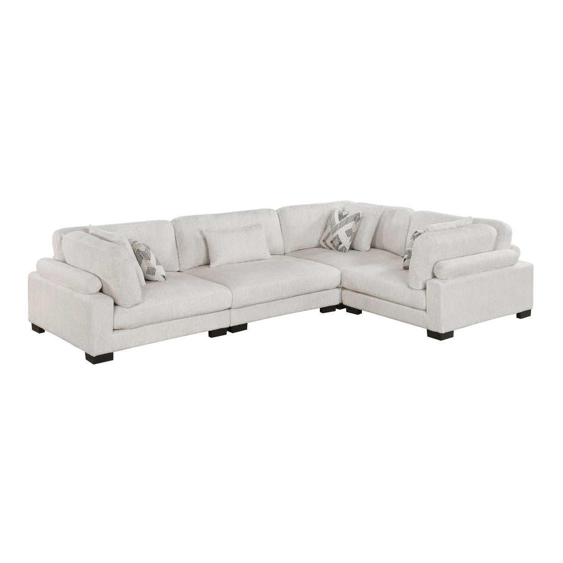 9555BEG*43CRAC (4)4-Piece Modular Sectional - 9555BEG*43CRAC