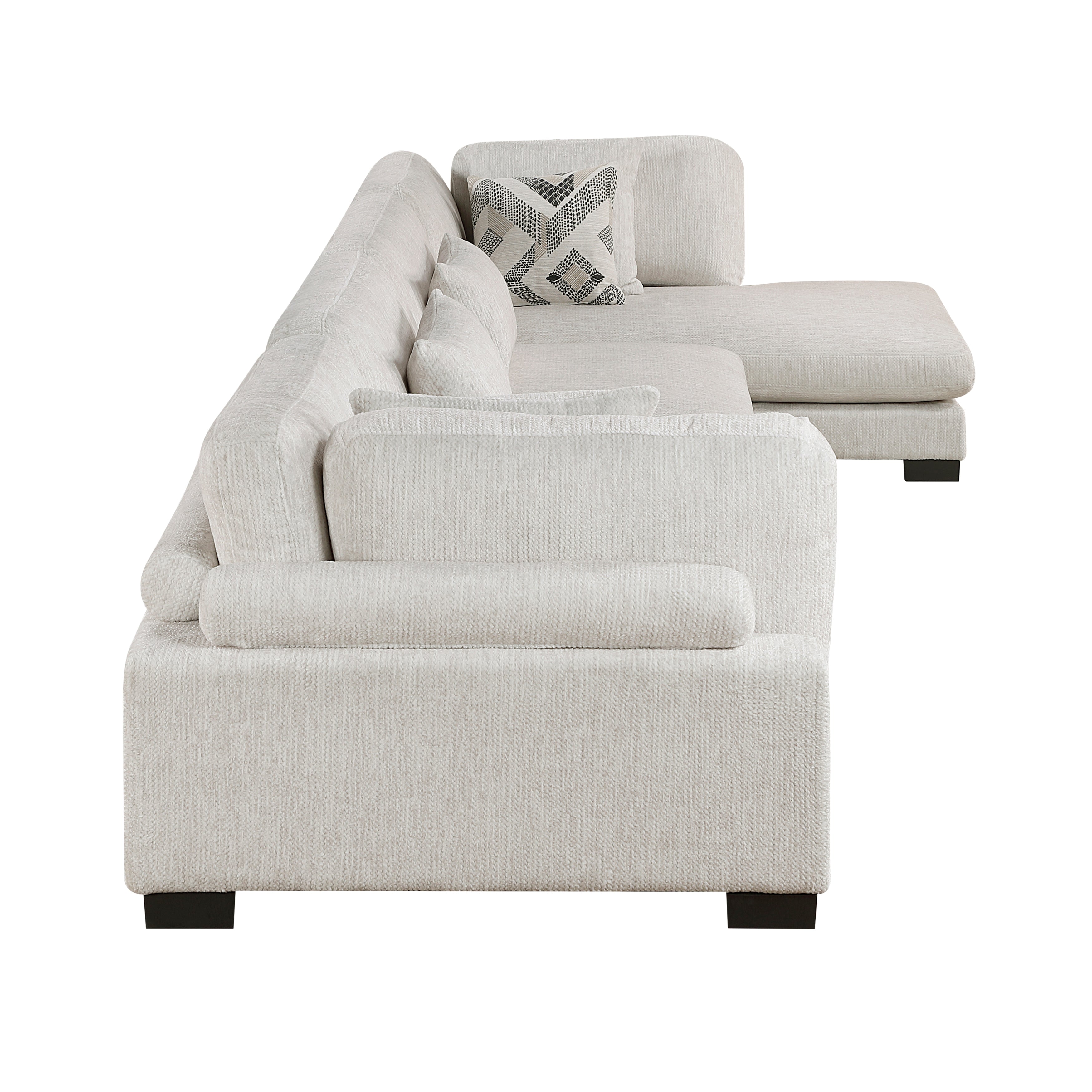 9555BEG*4CR2ACVC (4)4-Piece Modular Sectional with Chaise - 9555BEG*4CR2ACVC