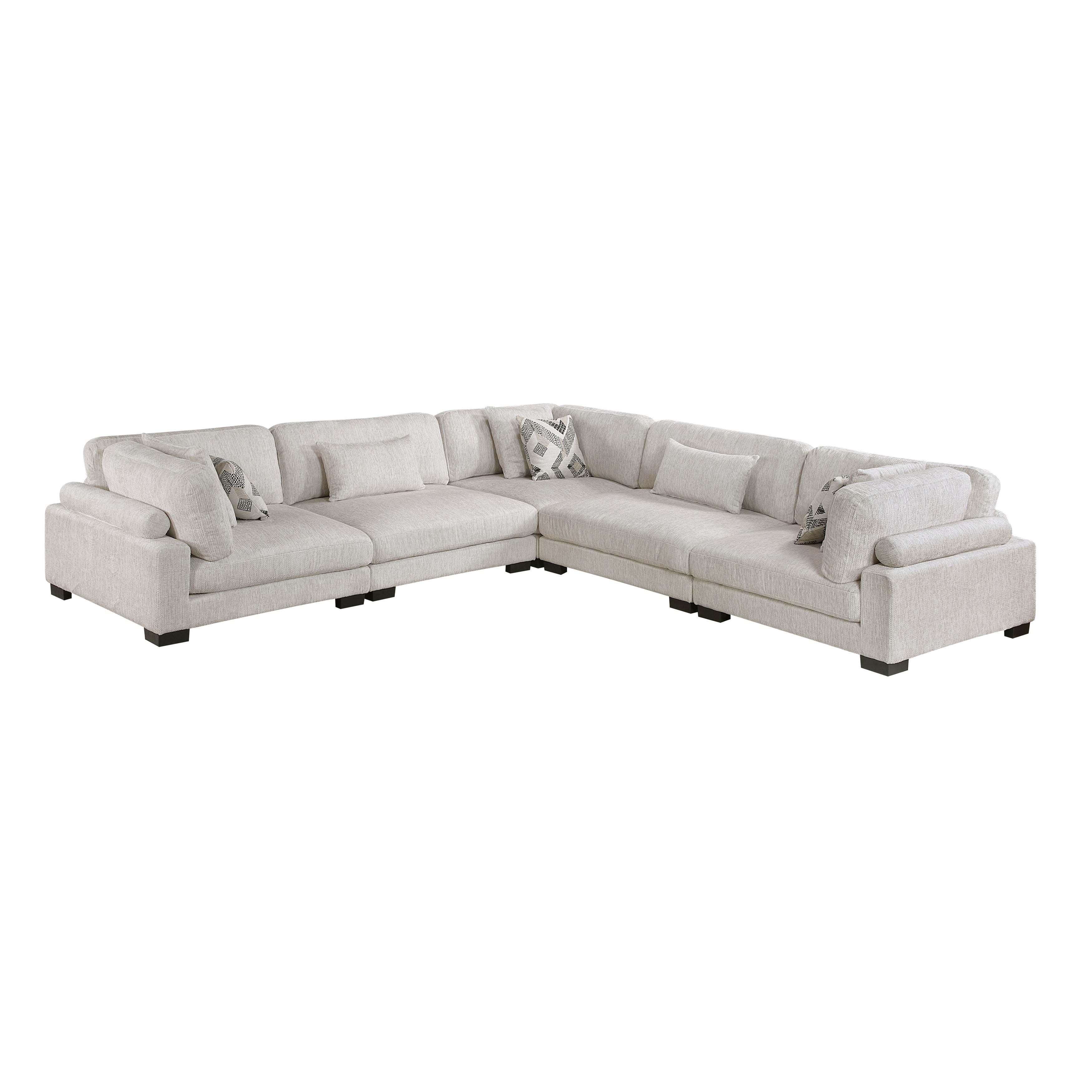 9555BEG*53CR2AC (5)5-Piece Modular Sectional - 9555BEG*53CR2AC