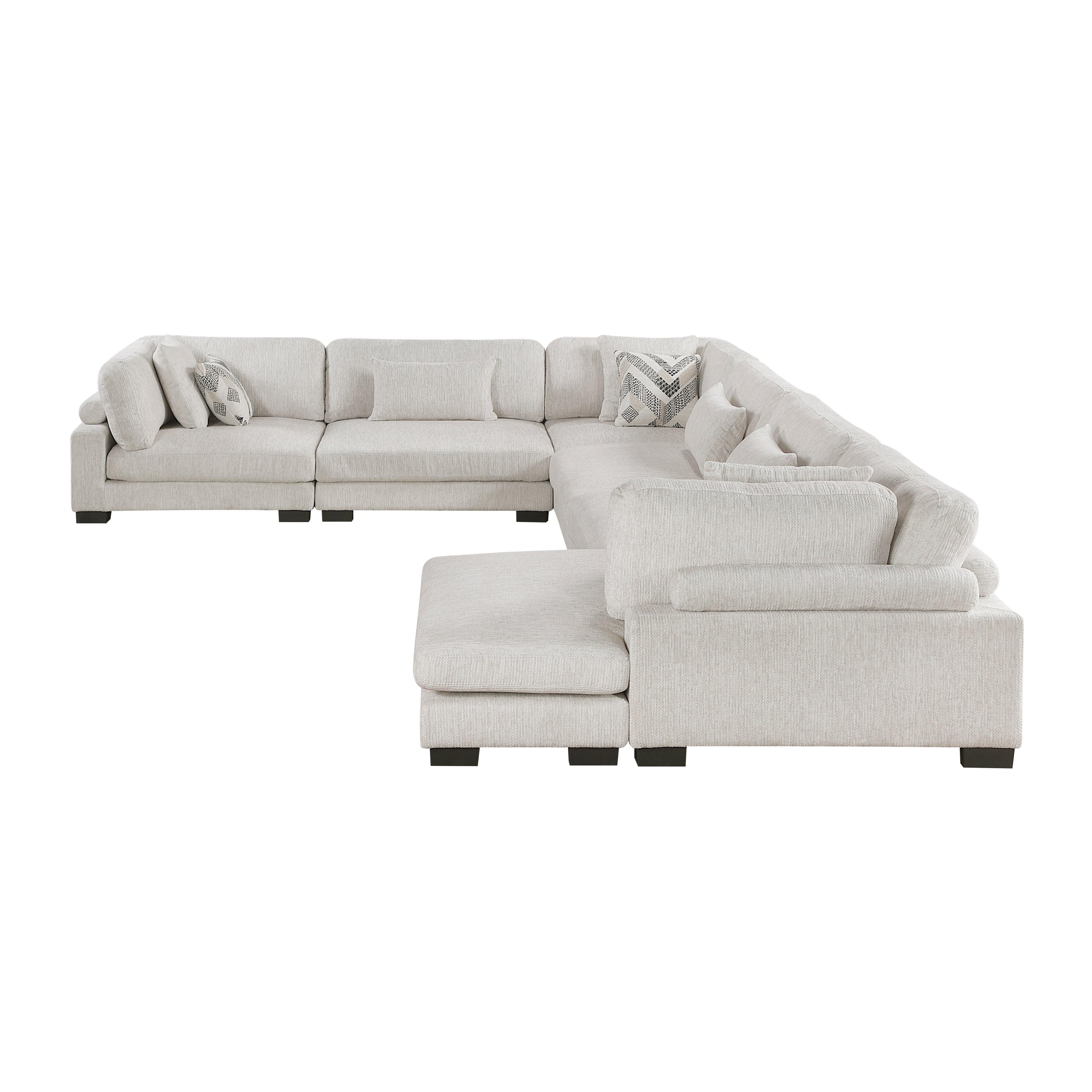9555BEG*62CR3ACVC (6)6-Piece Modular Sectional with Chaise - 9555BEG*62CR3ACVC