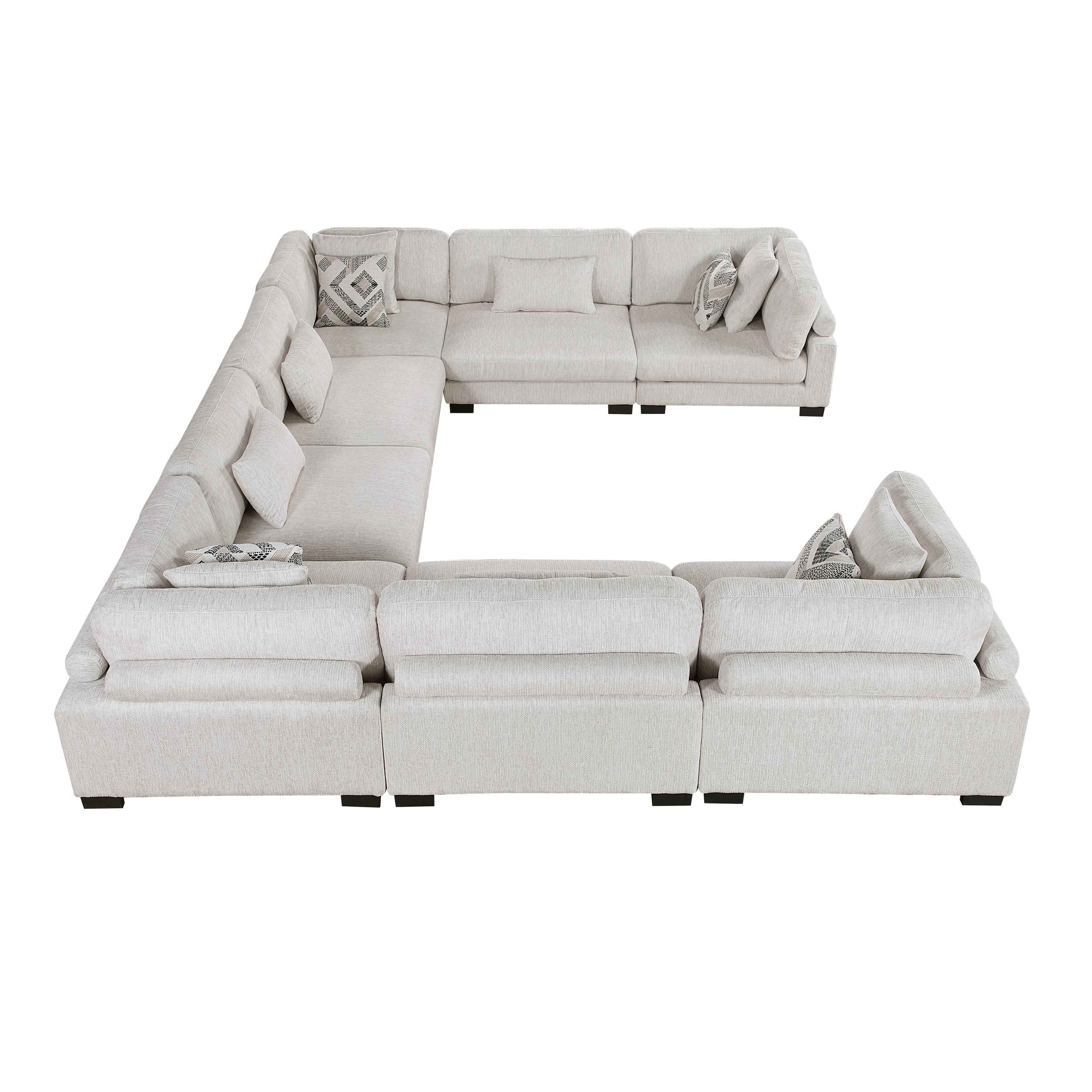 9555BEG*84CR4AC (8)8-Piece Modular Sectional - 9555BEG*84CR4AC