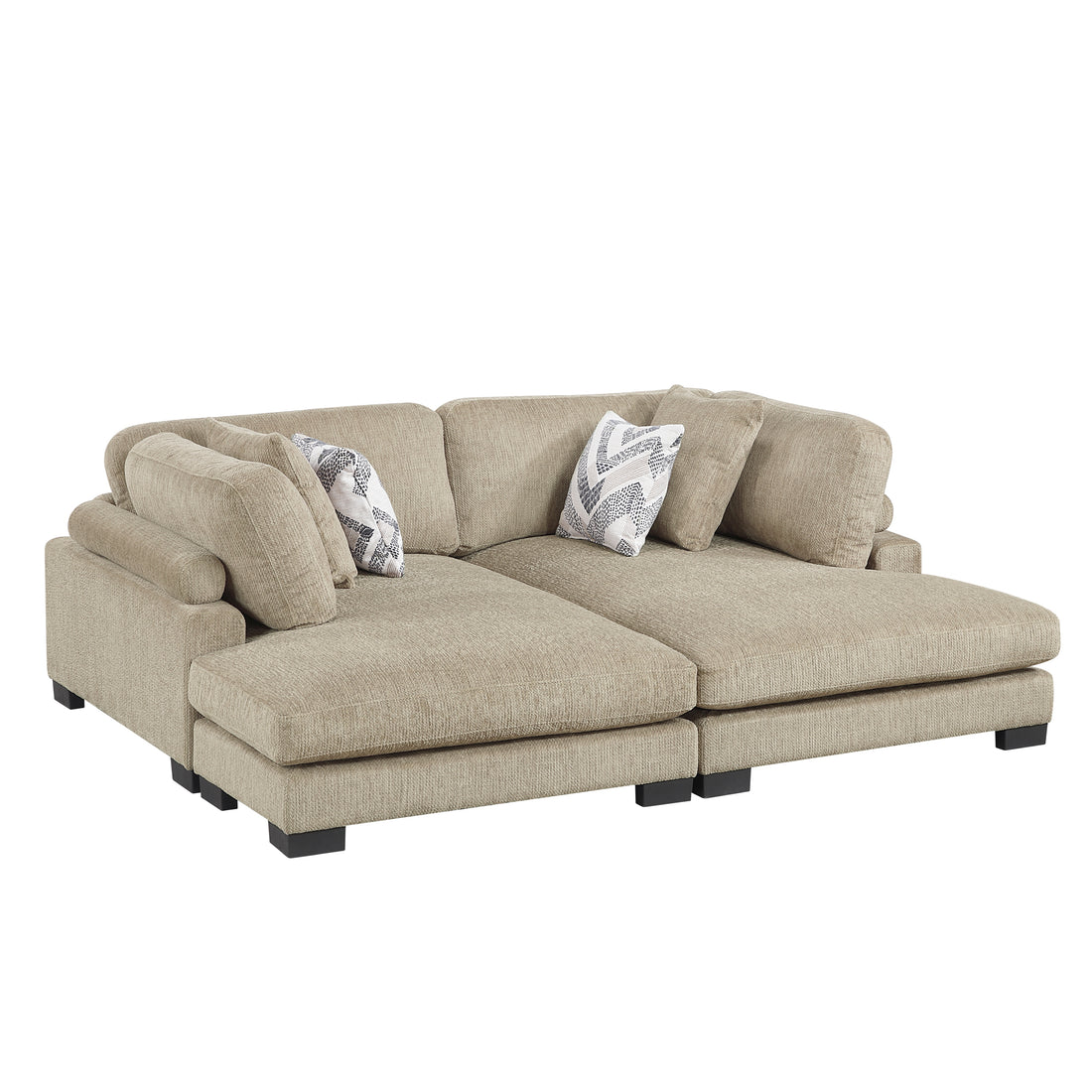 9555BRW*2VC (2)2-Piece Chaises - 9555BRW*2VC
