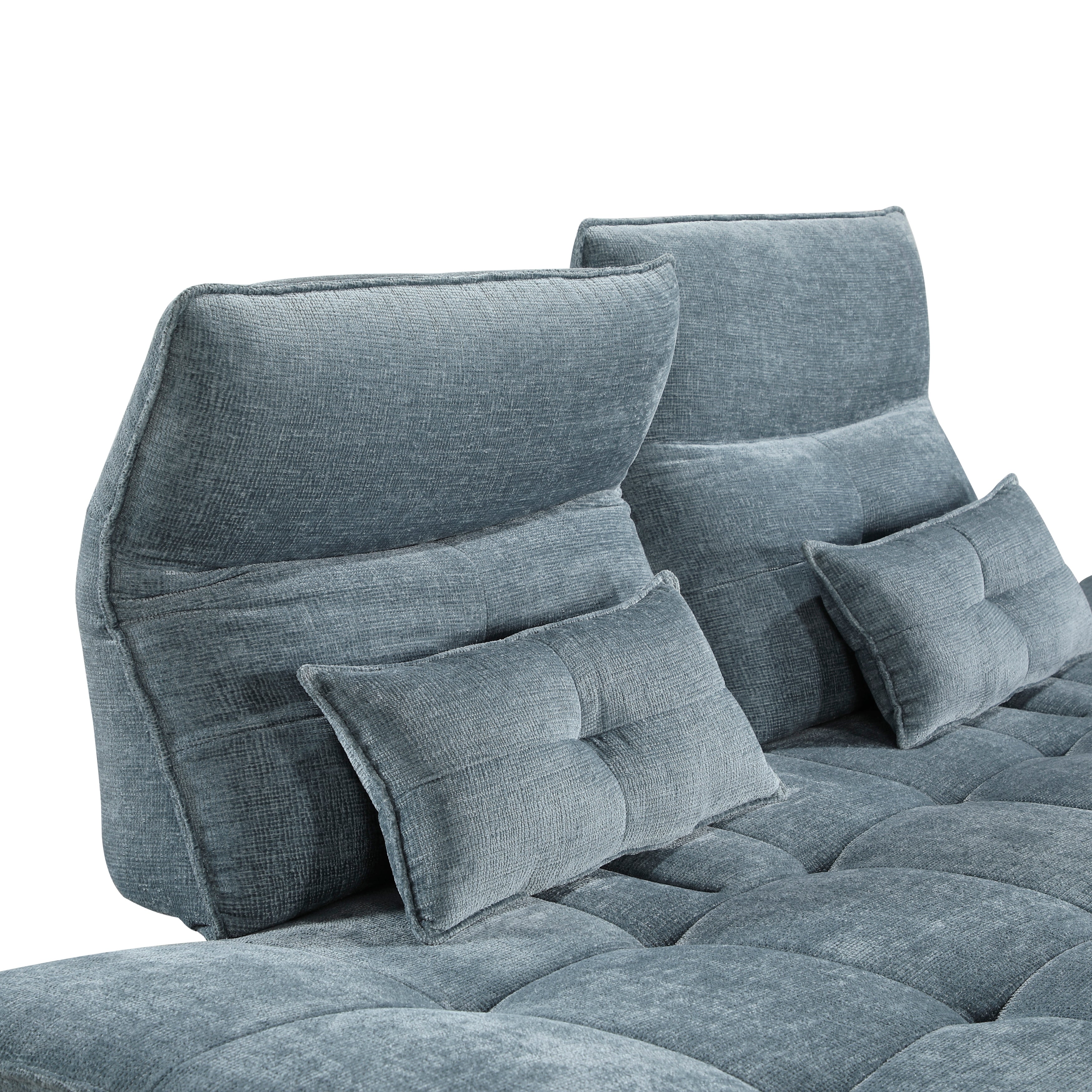 9556BUE-3PW Sofa with Power Adjustable Seat Depth and Manual Adjustable Headrests - 9556BUE-3PW