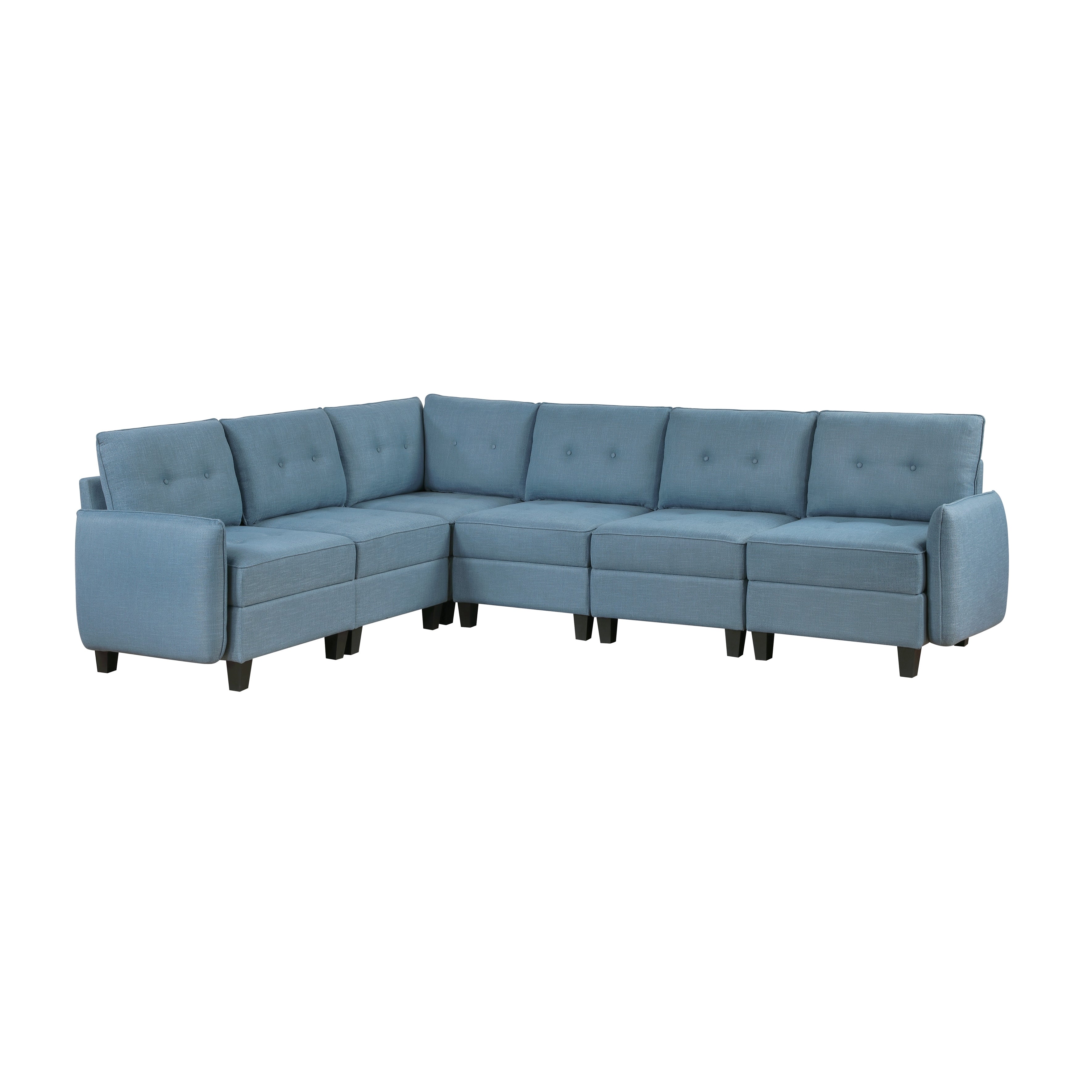 9557BUE*6SC (6)6-Piece Sectional with Storage - 9557BUE*6SC