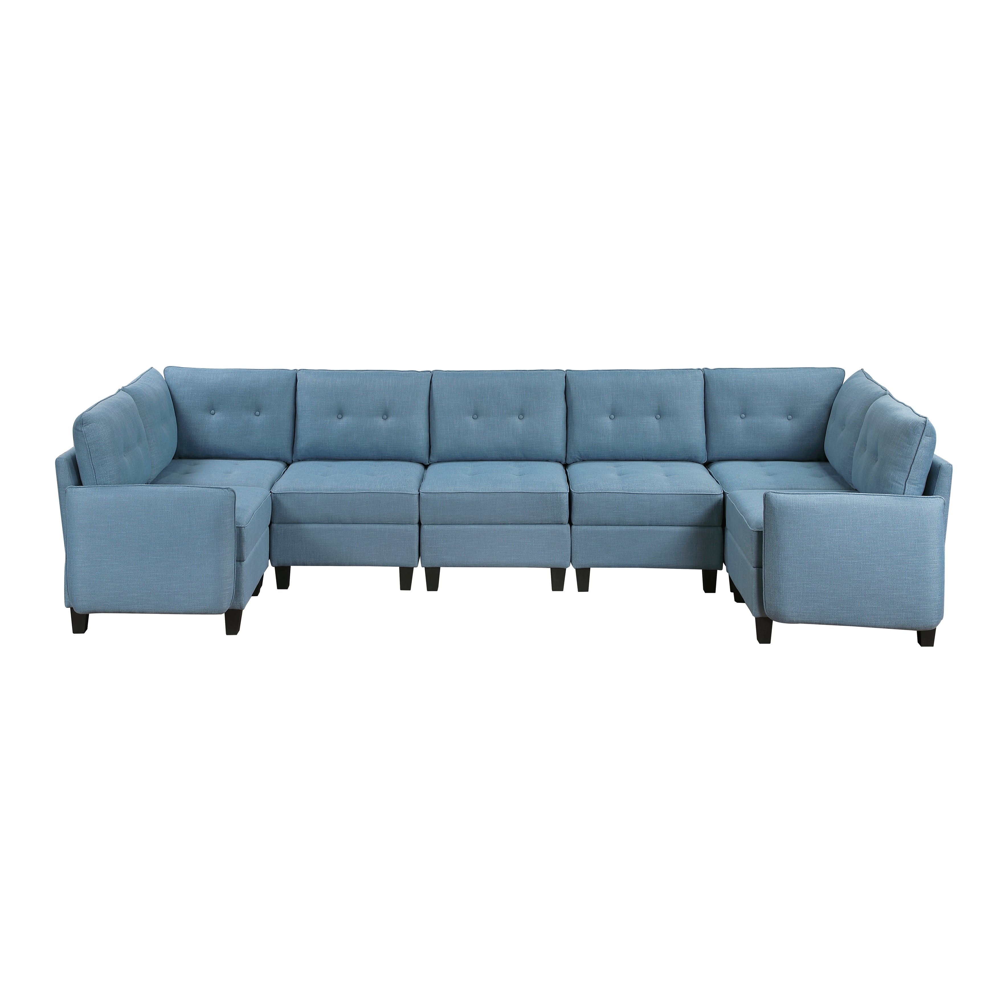 9557BUE*7SC (7)7-Piece Sectional with Storage - 9557BUE*7SC