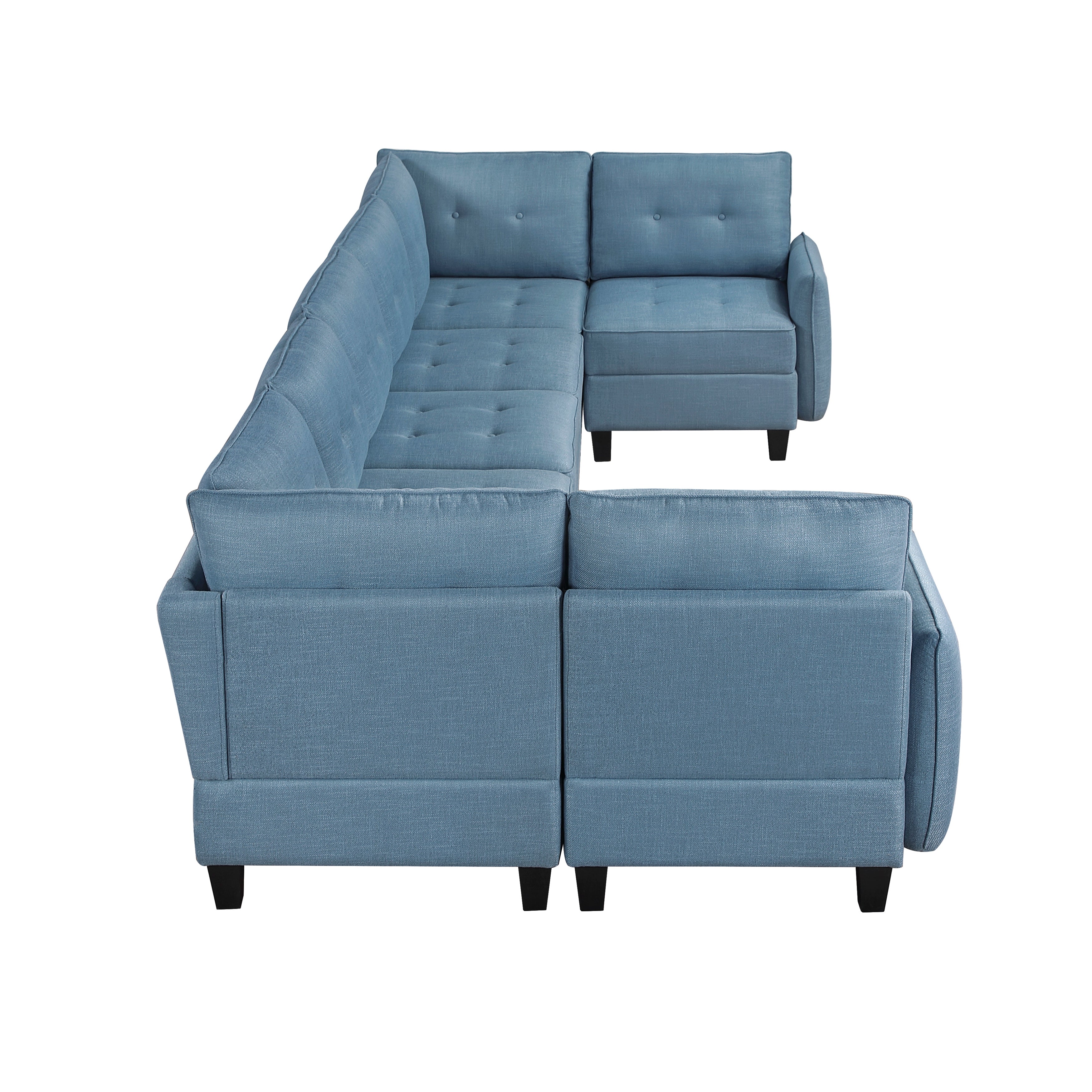 9557BUE*7SC (7)7-Piece Sectional with Storage - 9557BUE*7SC