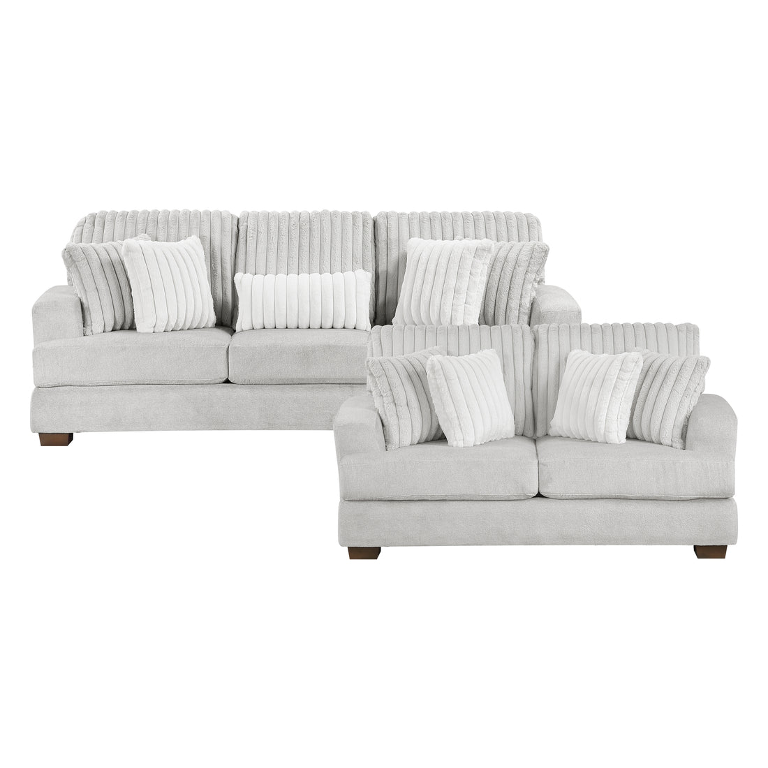 9558LG*2 2pc Set: Sofa, Love - 9558LG*2
