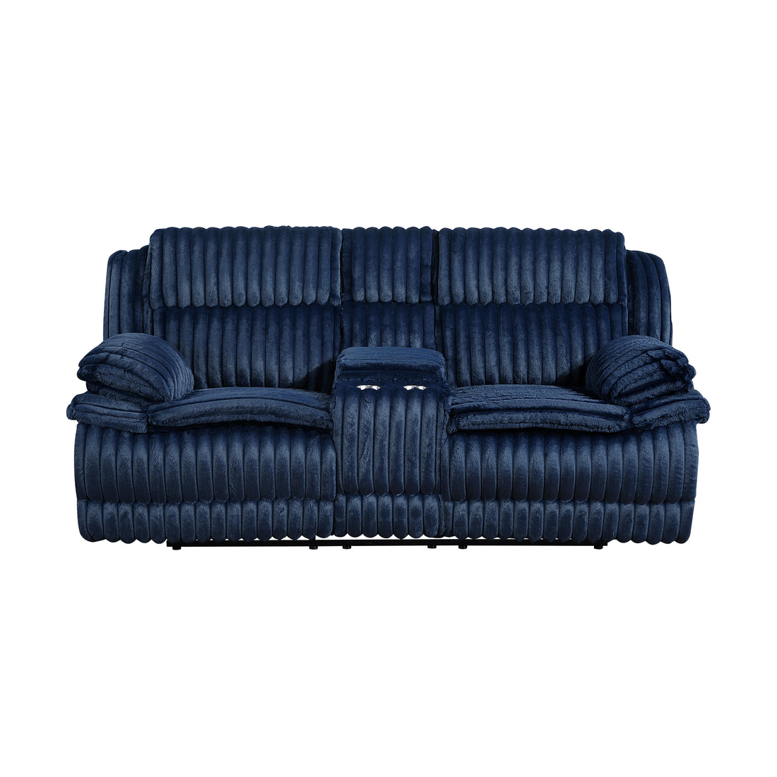 9577BU-2 Double Reclining Love Seat with Center Console - 9577BU-2