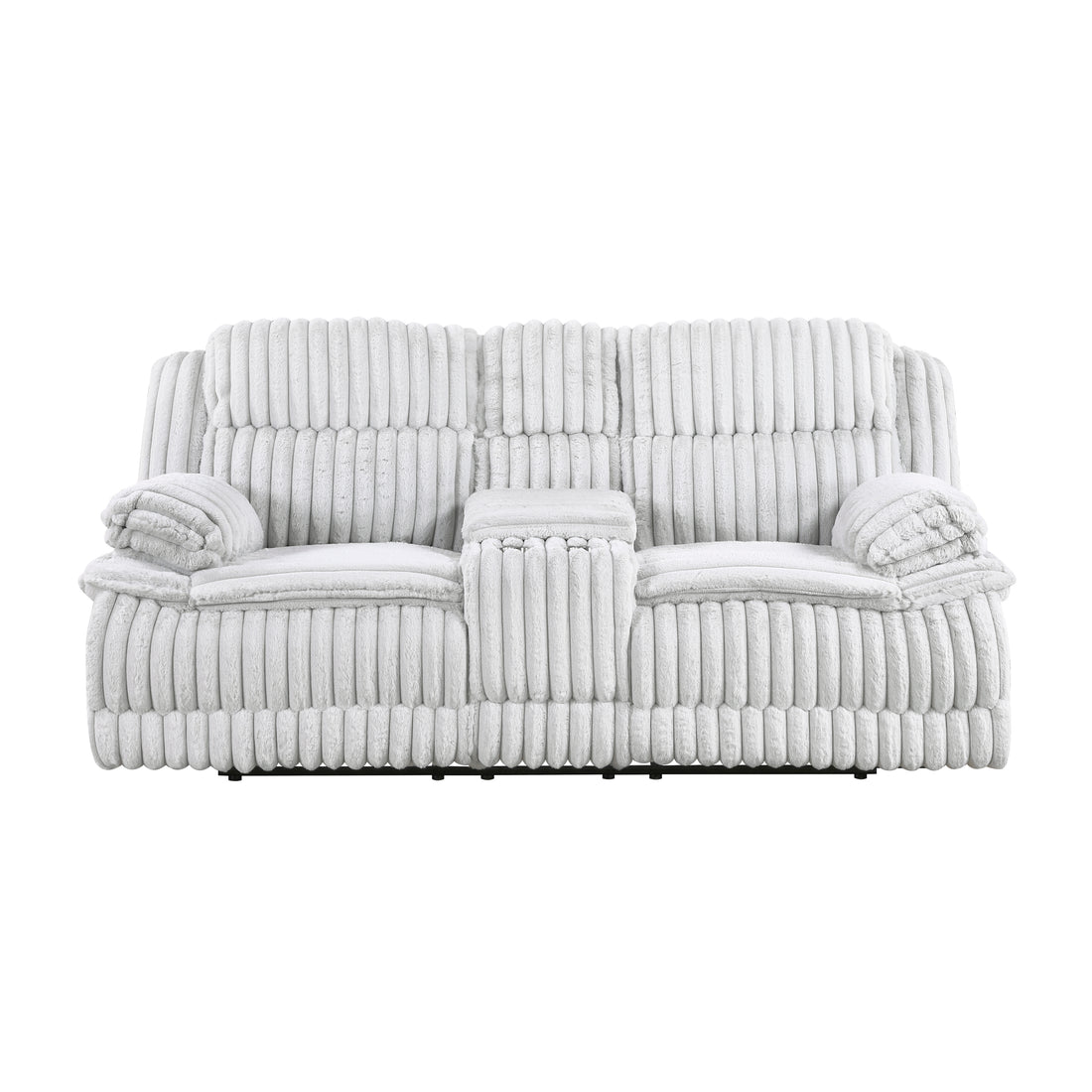 9577GY-2 Double Reclining Love Seat with Center Console - 9577GY-2
