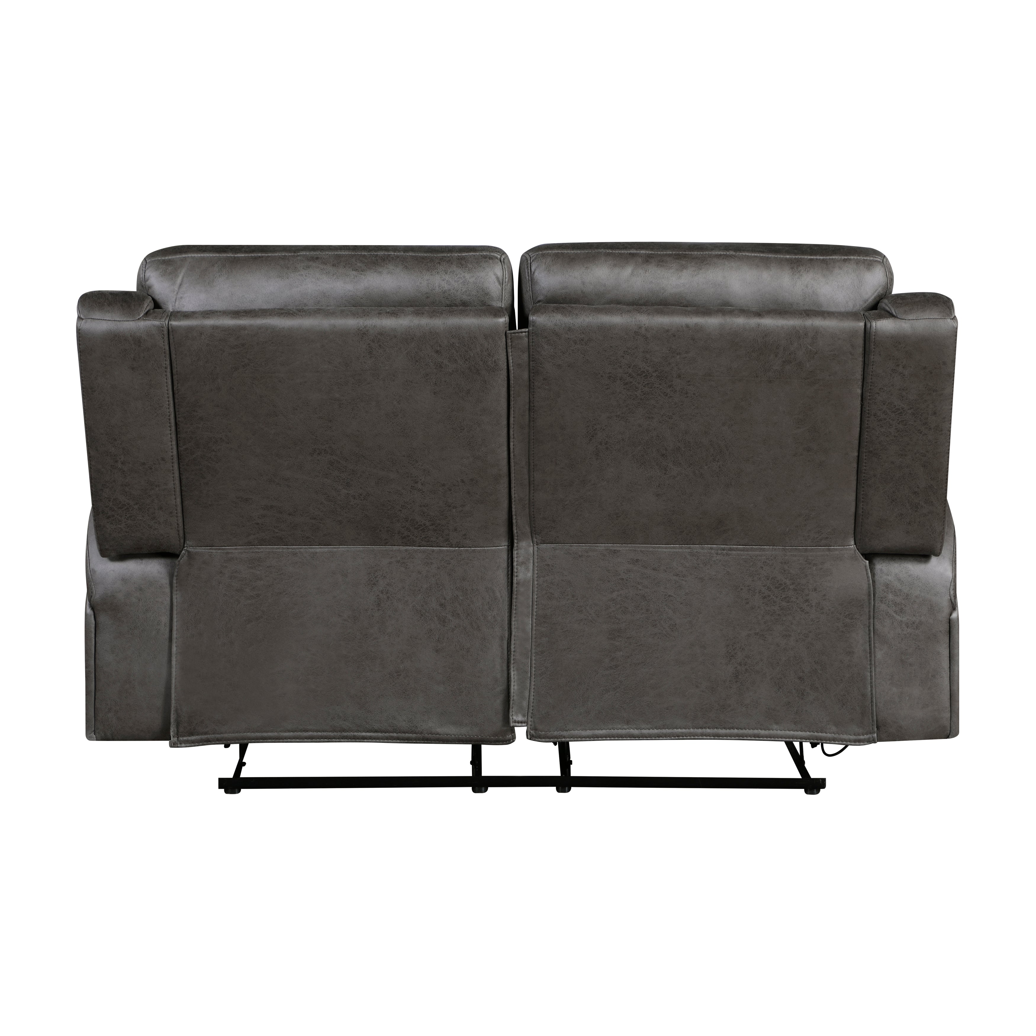 Pagosa Gray Double Reclining Living Room Set from Homelegance - Luna Furniture
