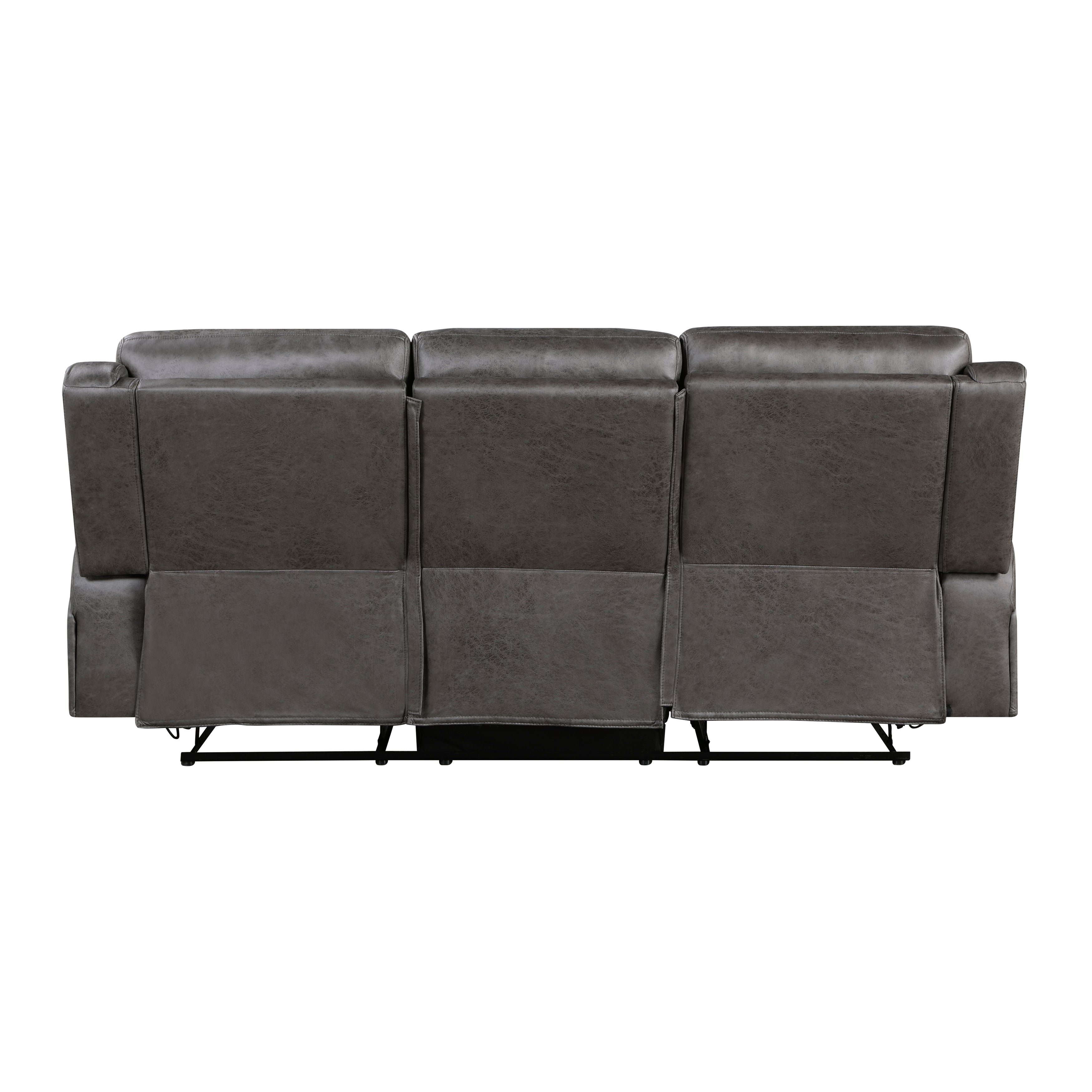 Pagosa Gray Double Reclining Living Room Set from Homelegance - Luna Furniture